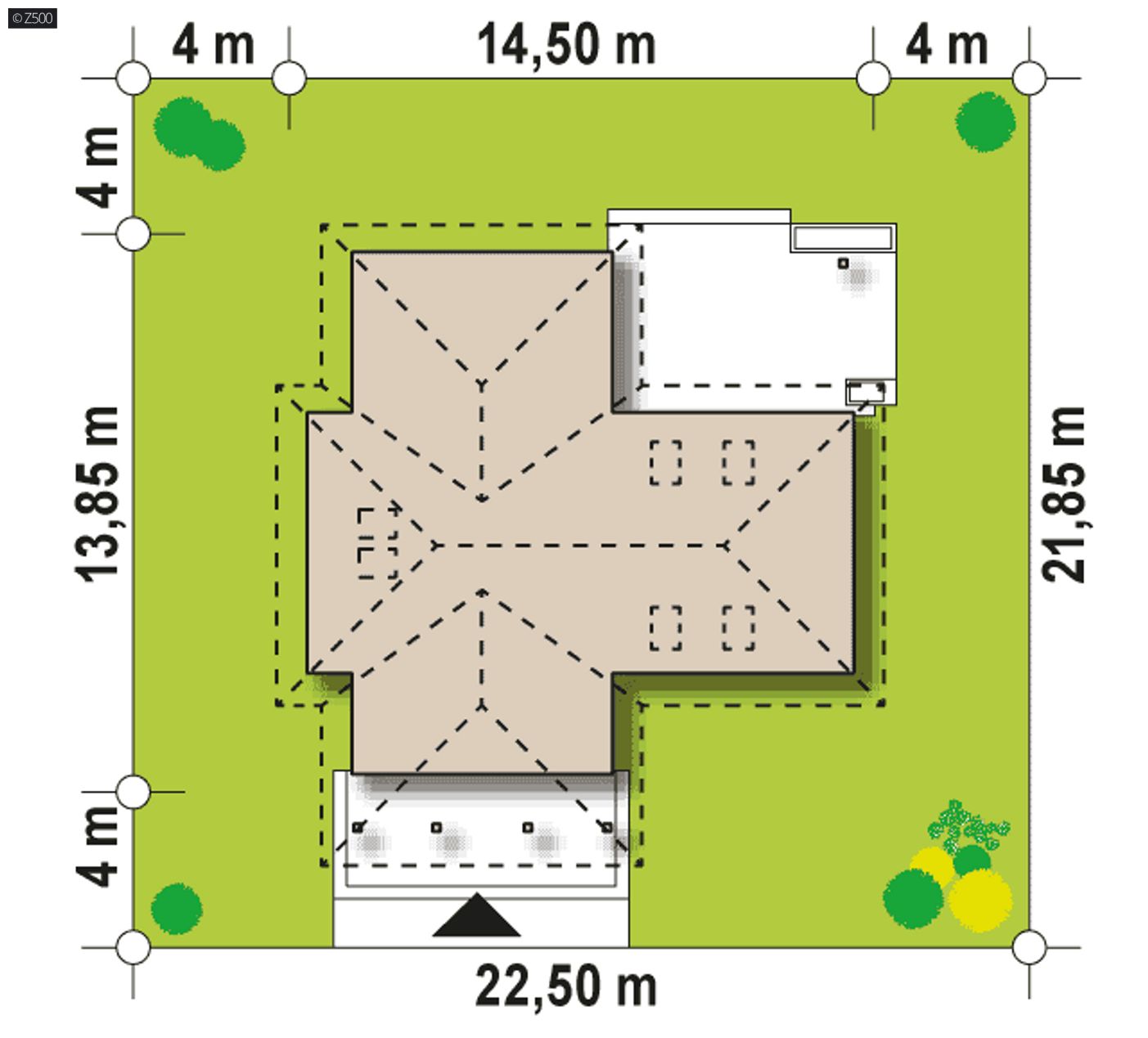 Home project  - w technologii drewnianej z poddaszem użytkowym