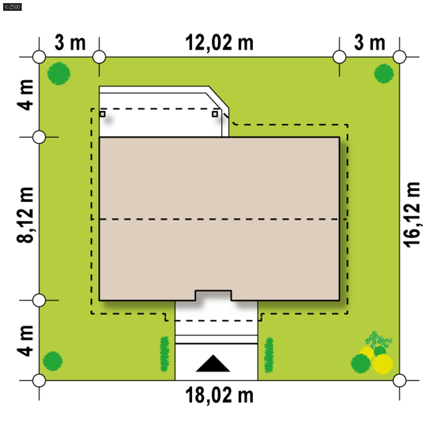Gotowy projekt domu  - Mały dom z dachem dwuspadowym