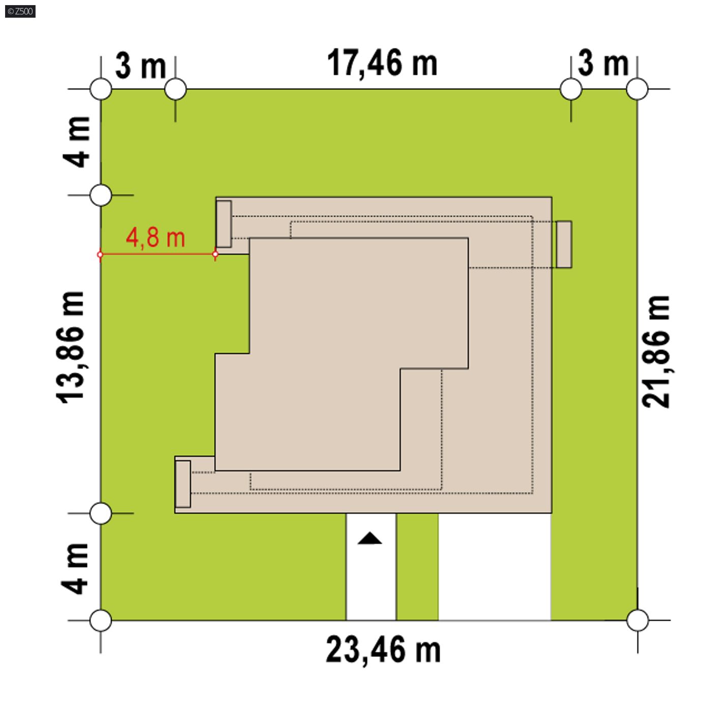Home project  - Nowoczesny, piętrowy dom z płaskim dachem i garażem 2-stanowiskowym.