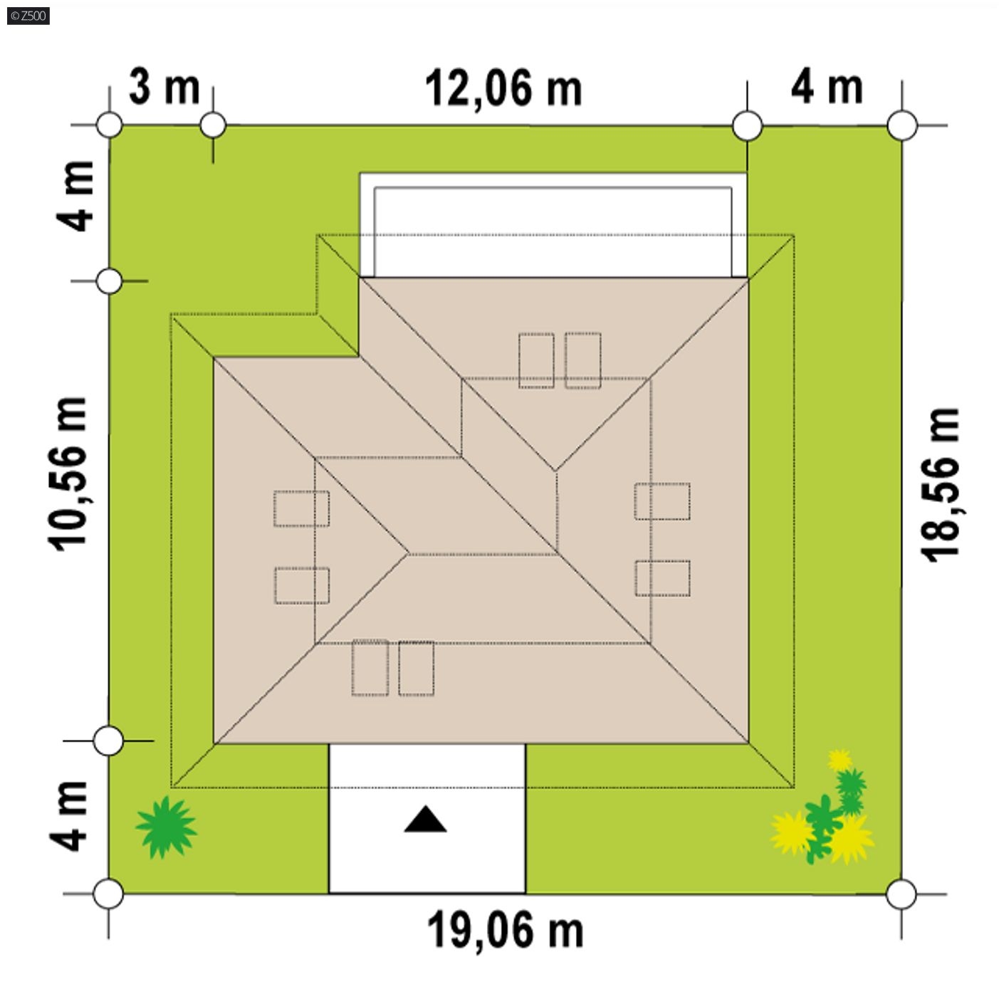 Home project  - Dom parterowy z poddaszem użytkowym