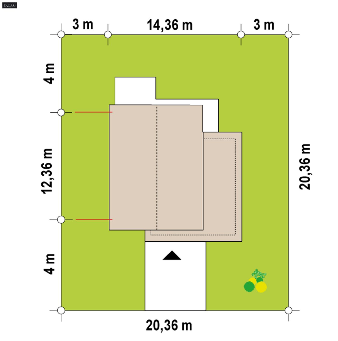 Home project  - Dom z poddaszem użytkowym, dachem dwuspadowym i dużymi przeszkleniami.