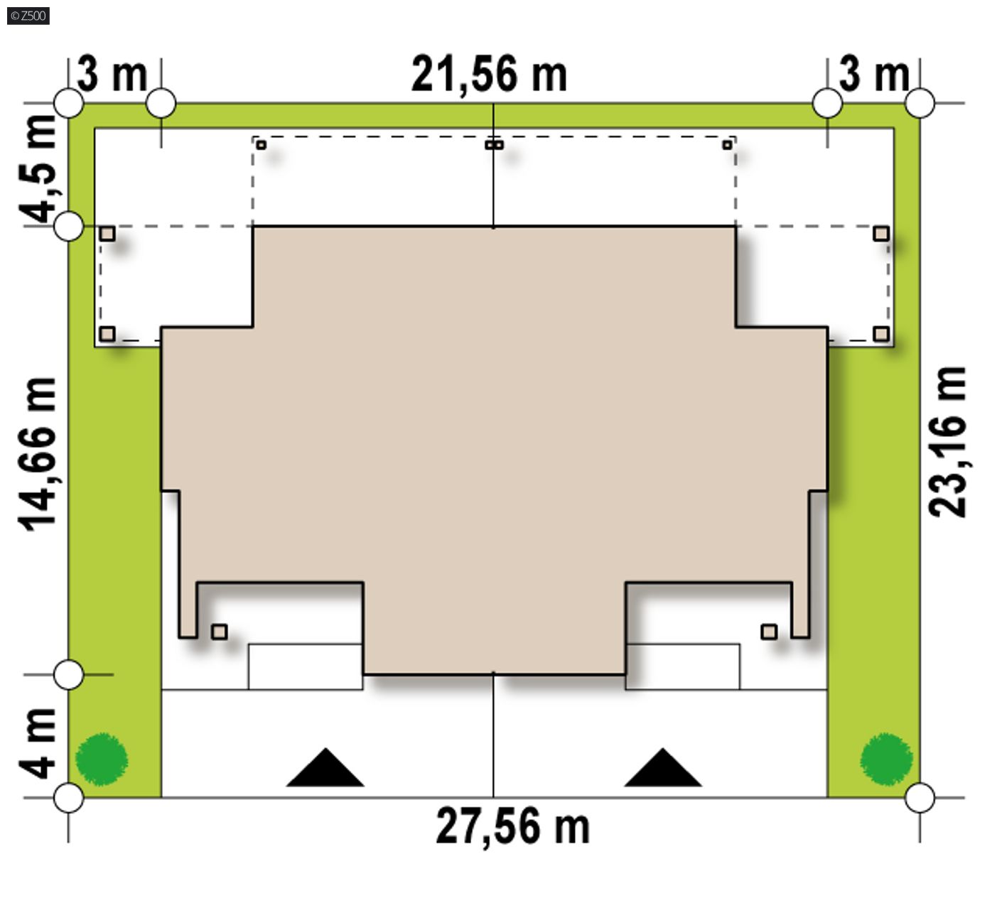 Gotowy projekt domu  - Wersja dwulokalowa