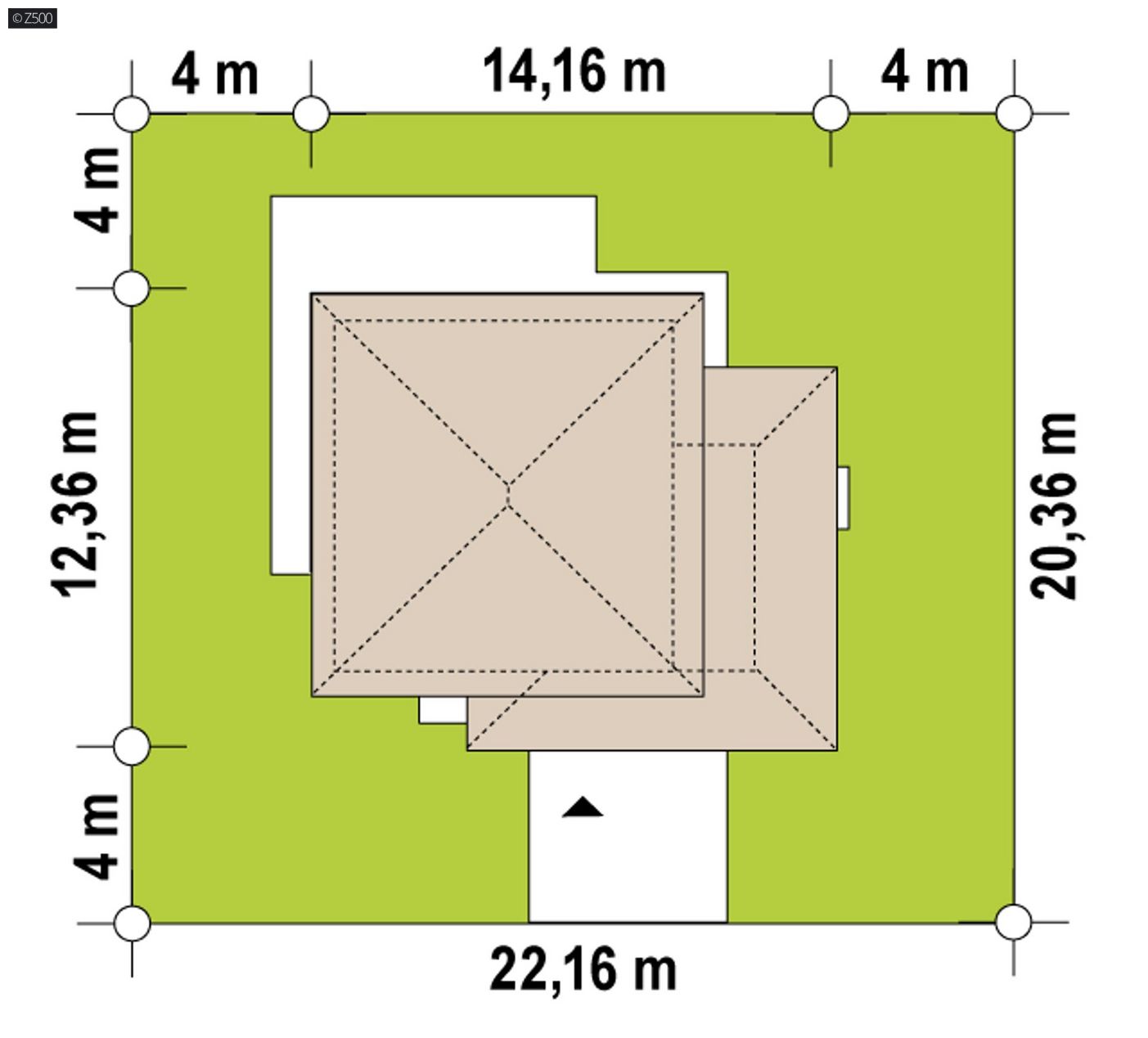 Mājas projekts  - Moderns divstāvu mājas projekts - Z421