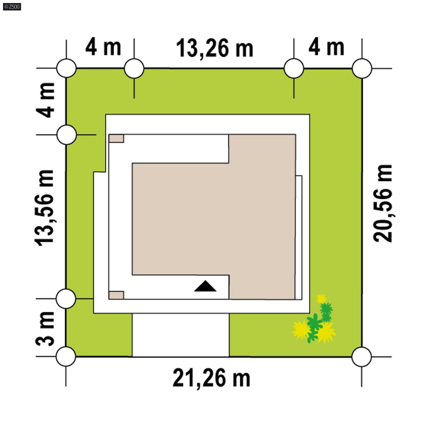 Mājas projekts  - Vienstāvu mājas projekts ar lielu terasi - Zx83 30