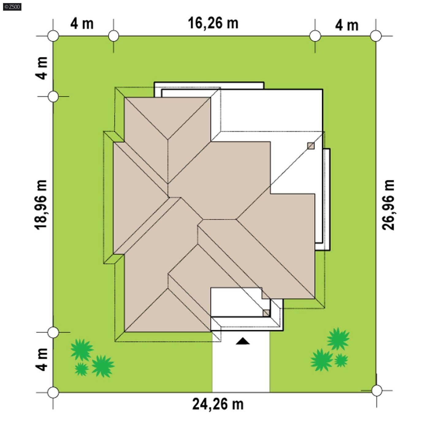 Mājas projekts  - Gatavs vienstāvu mājas projekts - Z423