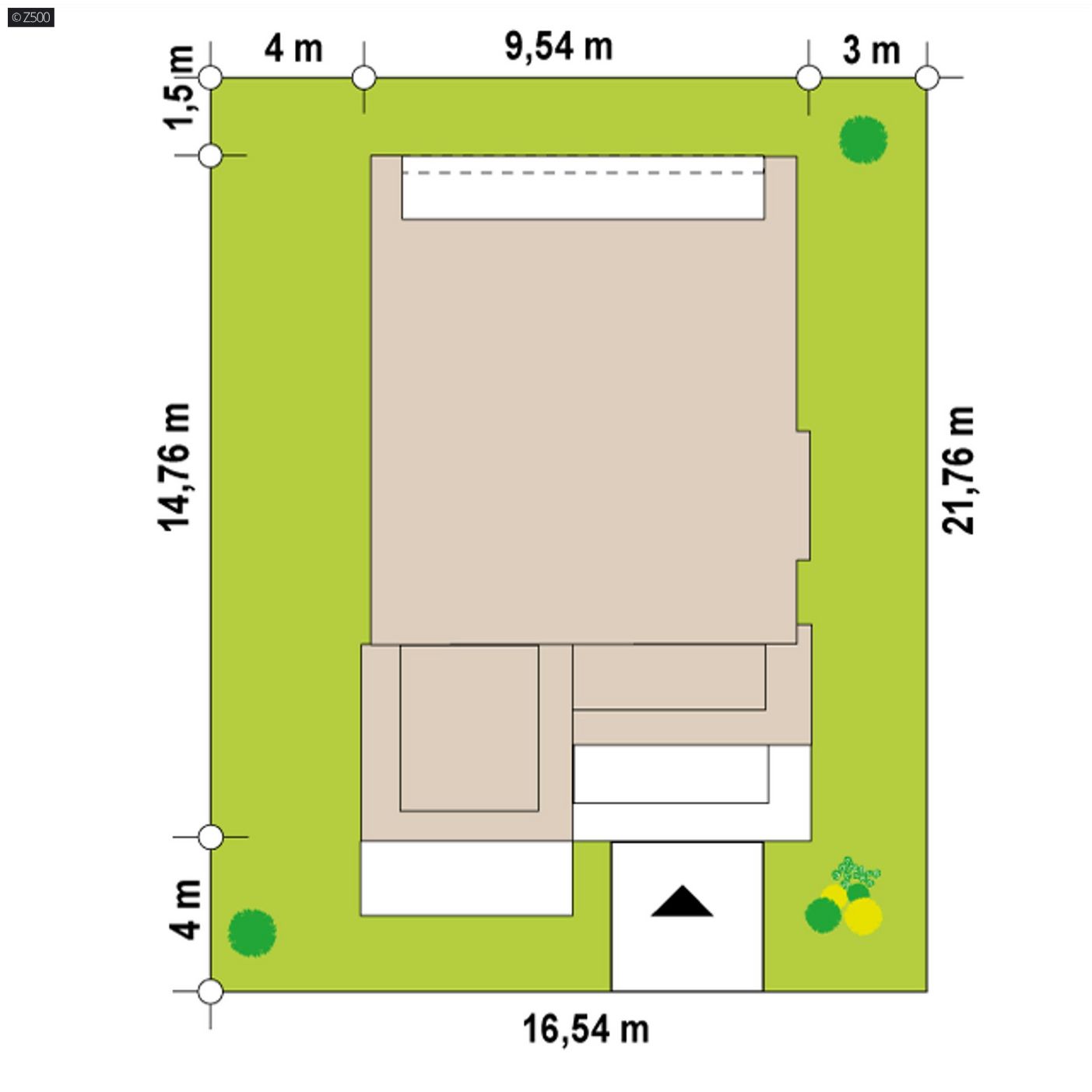 Mājas projekts  - Moderns rindu māju projekts ar garāžu - Zx173