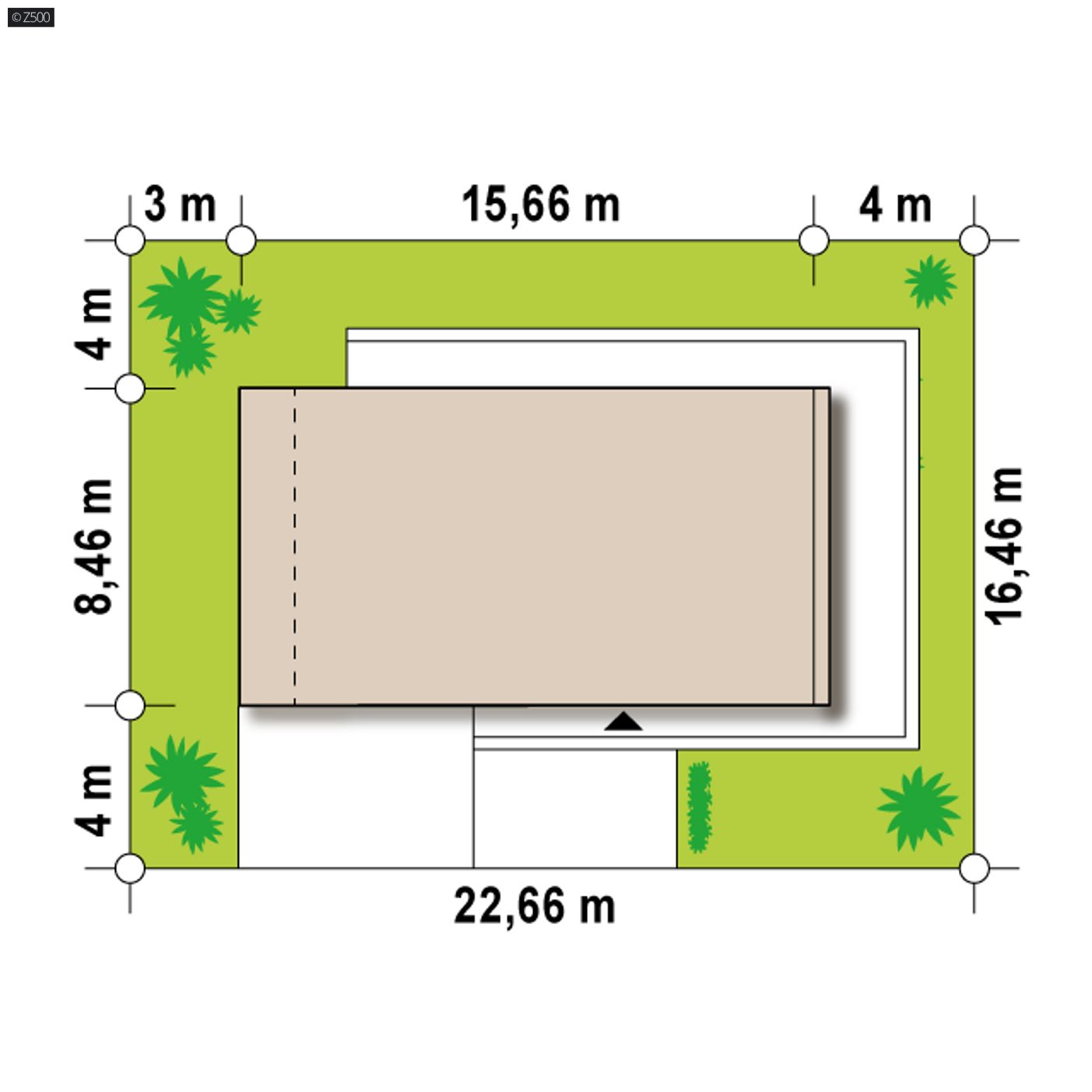 Gotowy projekt domu  - Nowoczesny, piętrowy dom z płaskim dachem i garażem 2-stanowiskowym.
