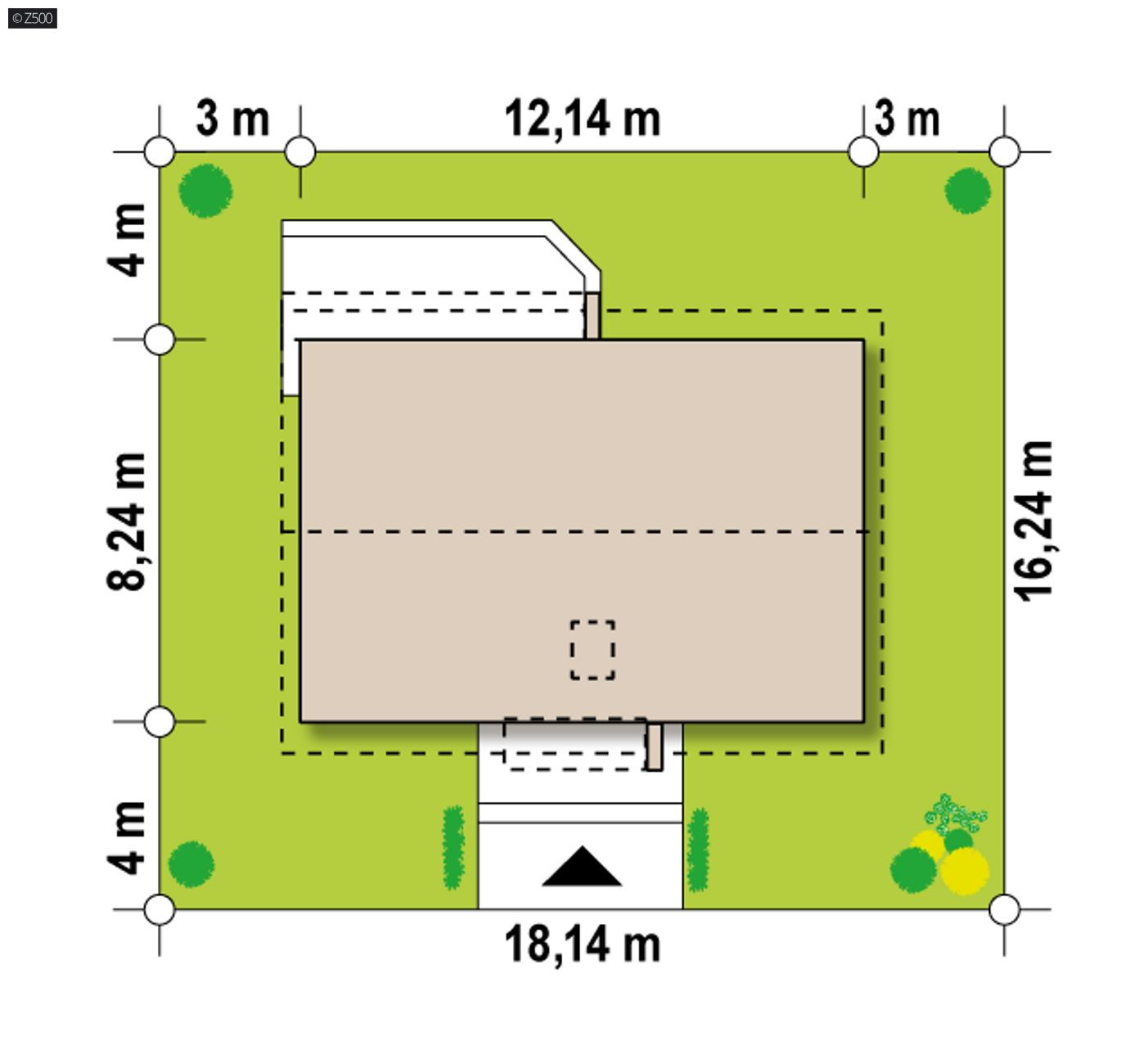 Gotowy projekt domu  - Dom z poddaszem z paneli prefabrykowanych.