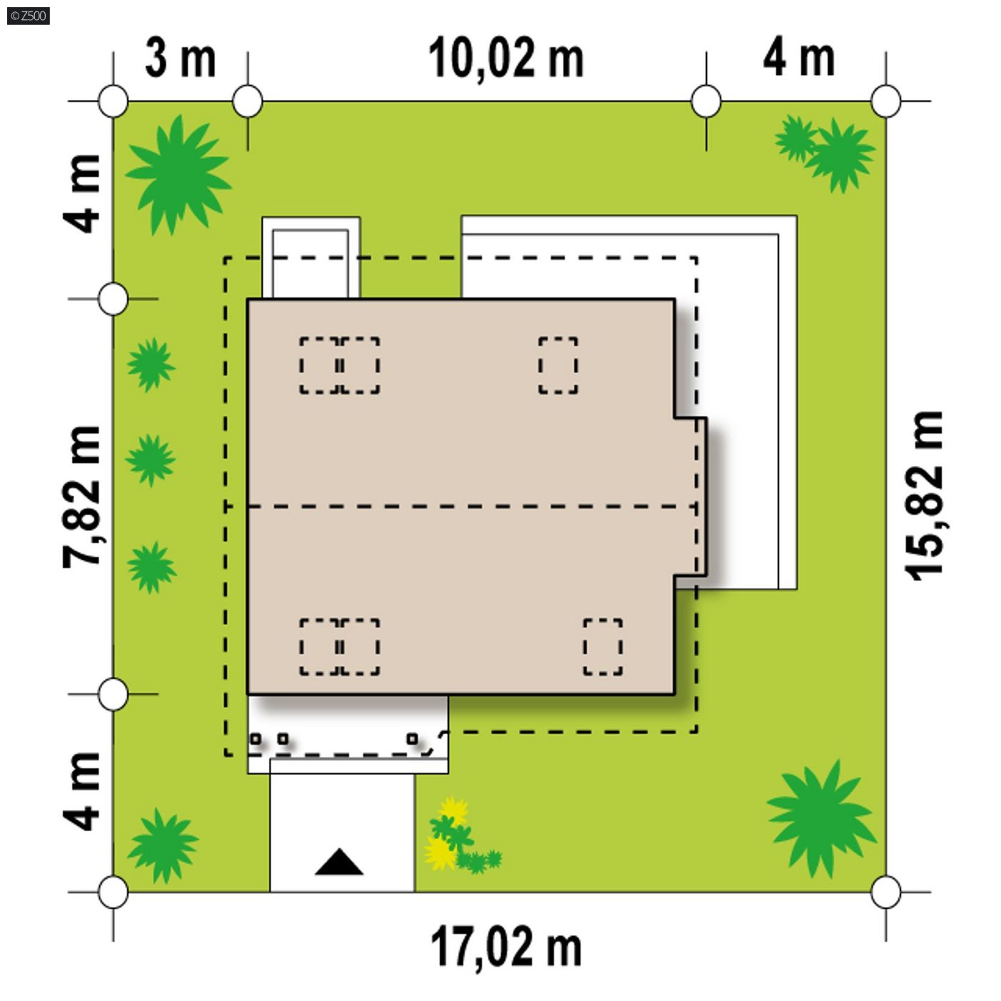 Mājas projekts  - Nelielas mājas projekts ar mansardu - Z101 D h+