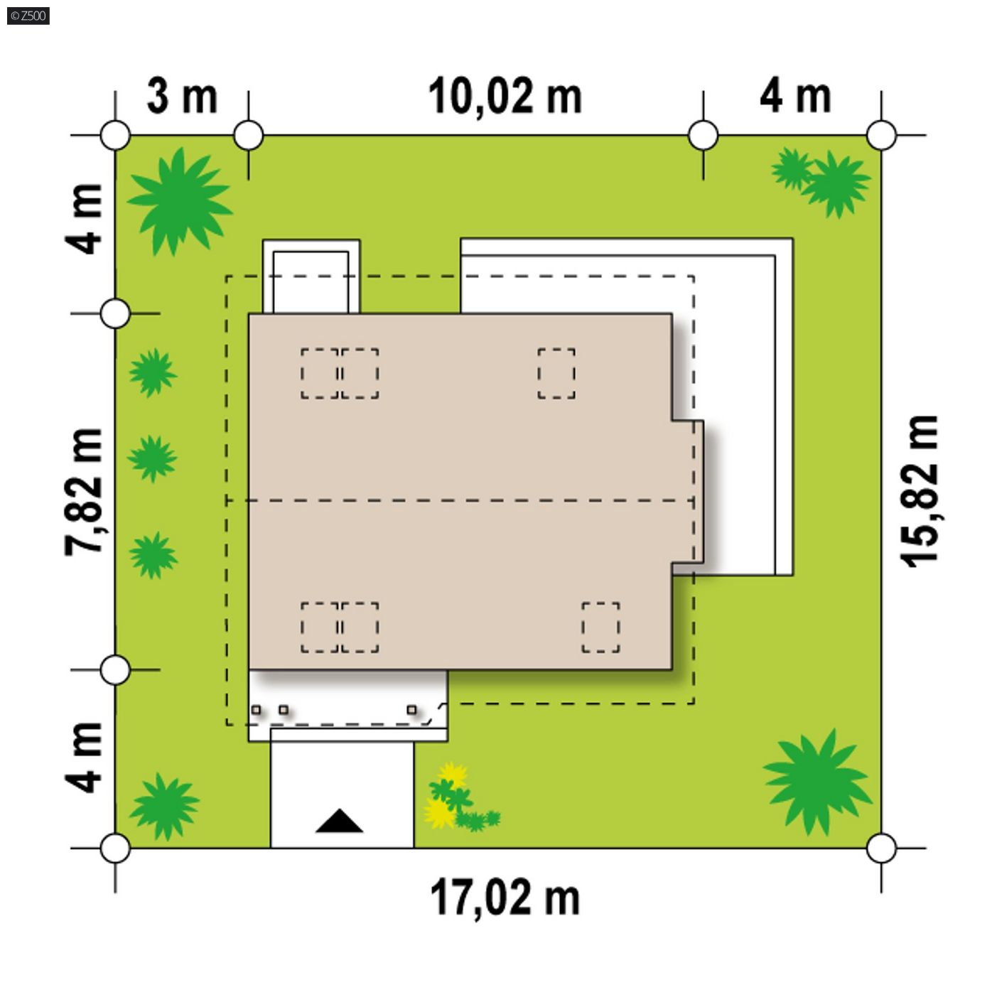 Mājas projekts  - Nelielas mājas projekts ar mansardu - Z101 D h+