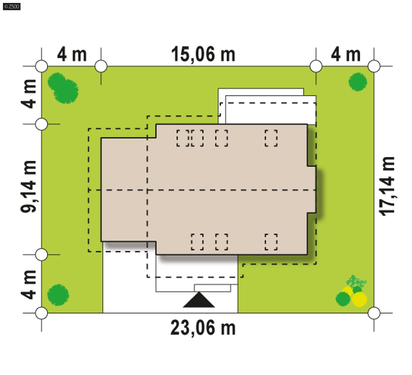 Gotowy projekt domu  - Komfortowy dom z garażem jednostanowiskowym oraz dodatkowym pomieszczeniem.