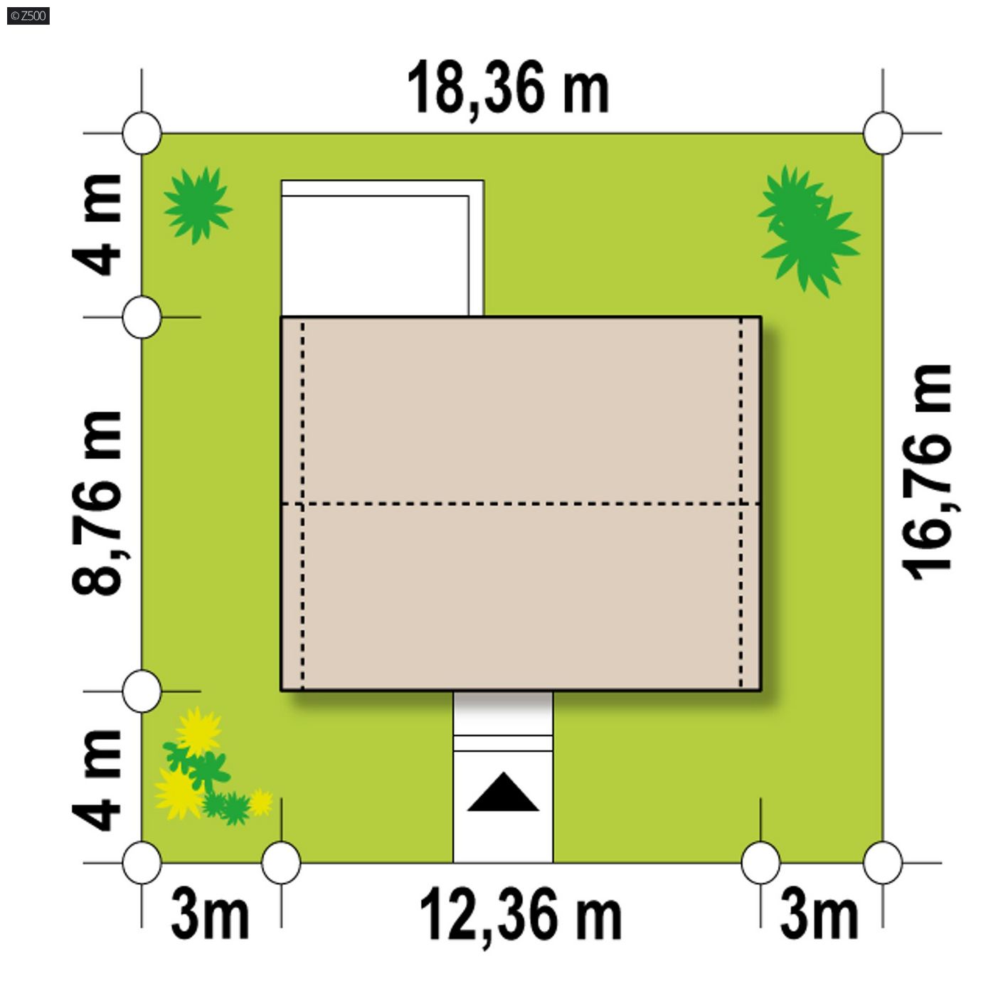 Mājas projekts  - Moderns vienstāvu mājas projekts - Z514