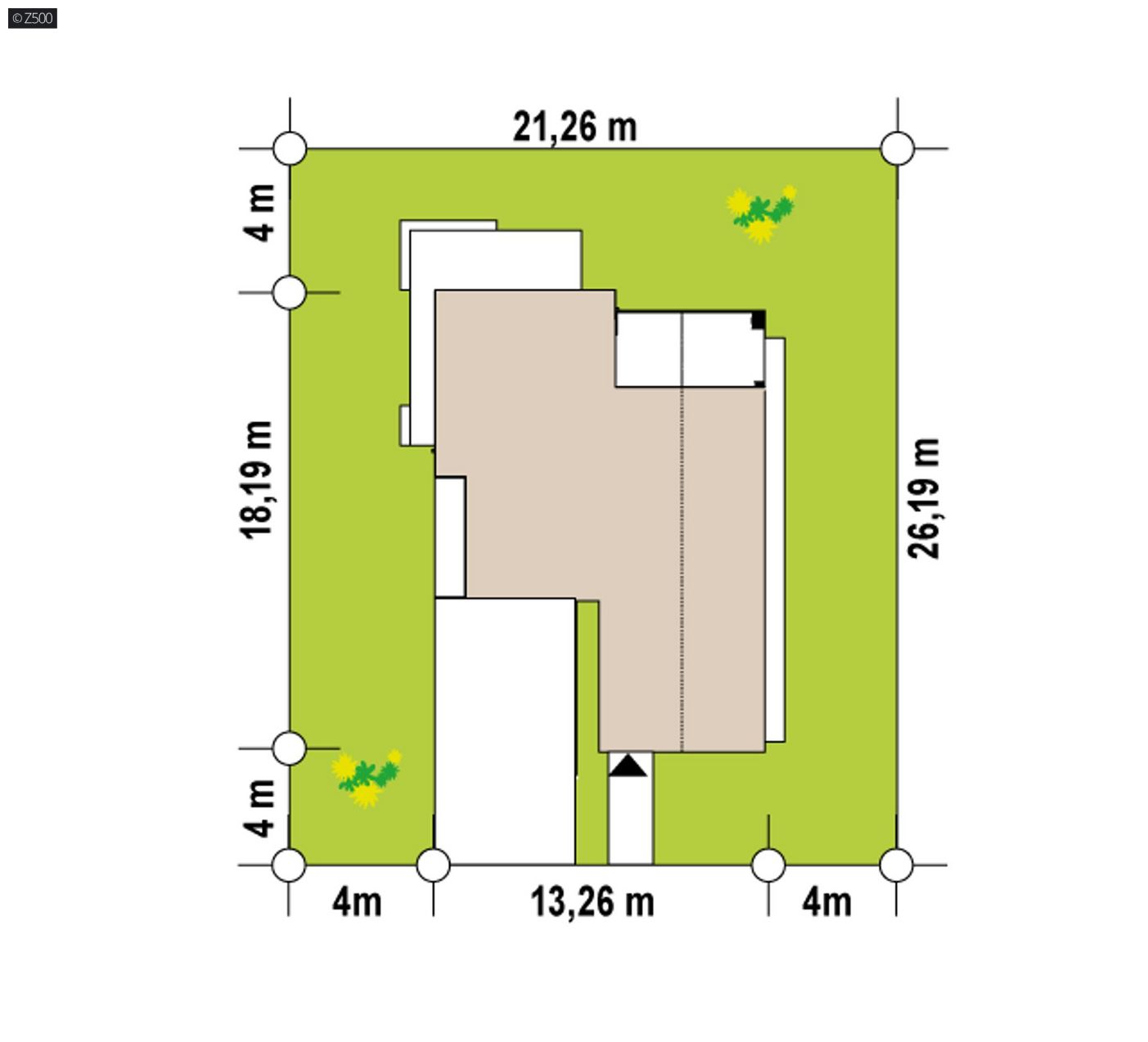 Namo projektas  - Modernaus stiliaus namas su mansarda