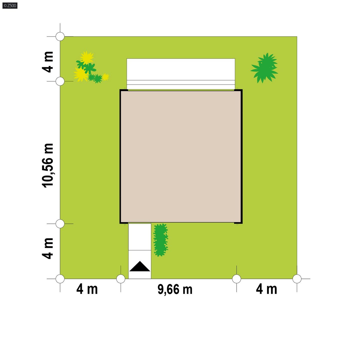 Mājas projekts  - Moderna divstāvu kvadrātveida māja un pazemes garāža - Zx216