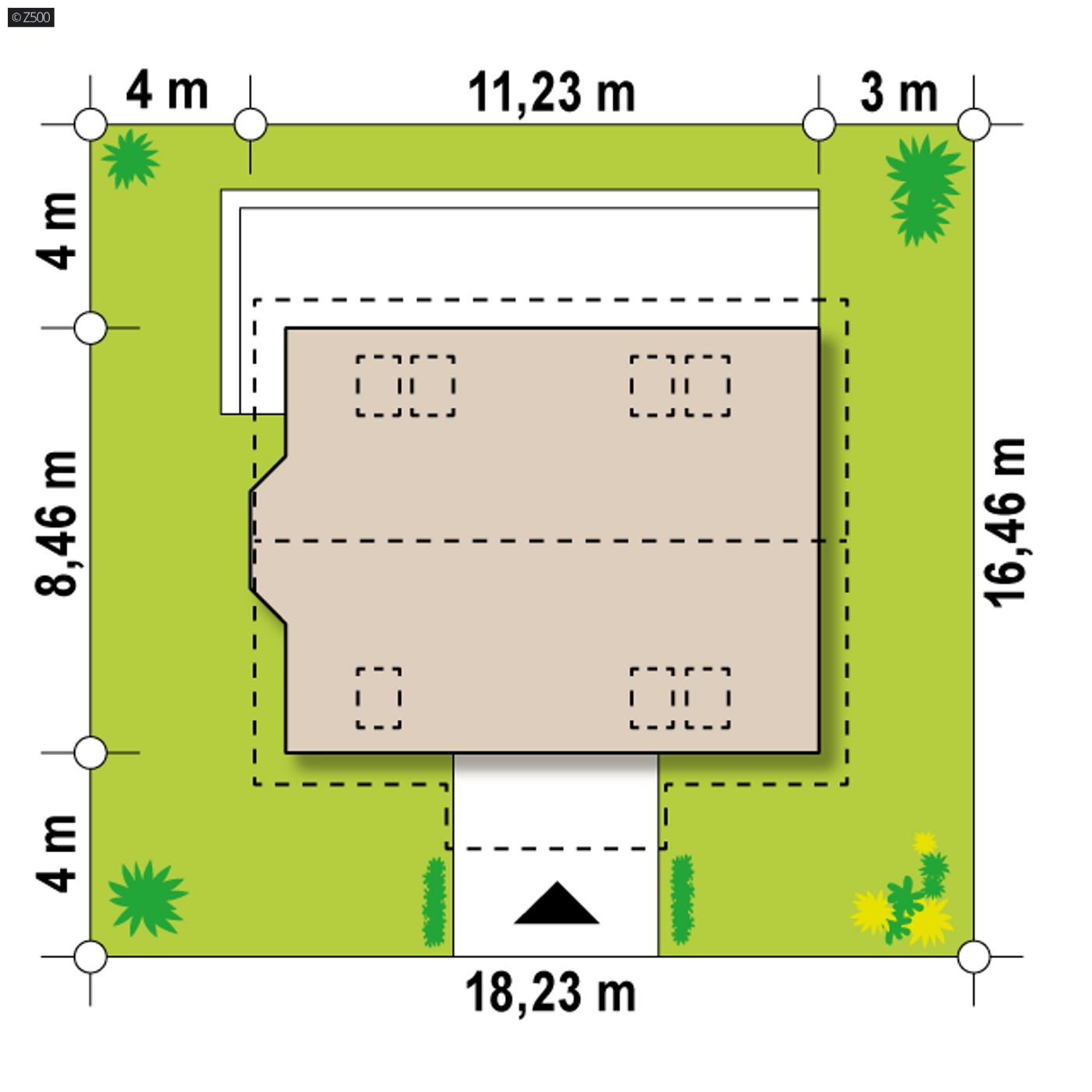 Gotowy projekt domu  - Projekt z wykuszem w jadalni oraz balkonem