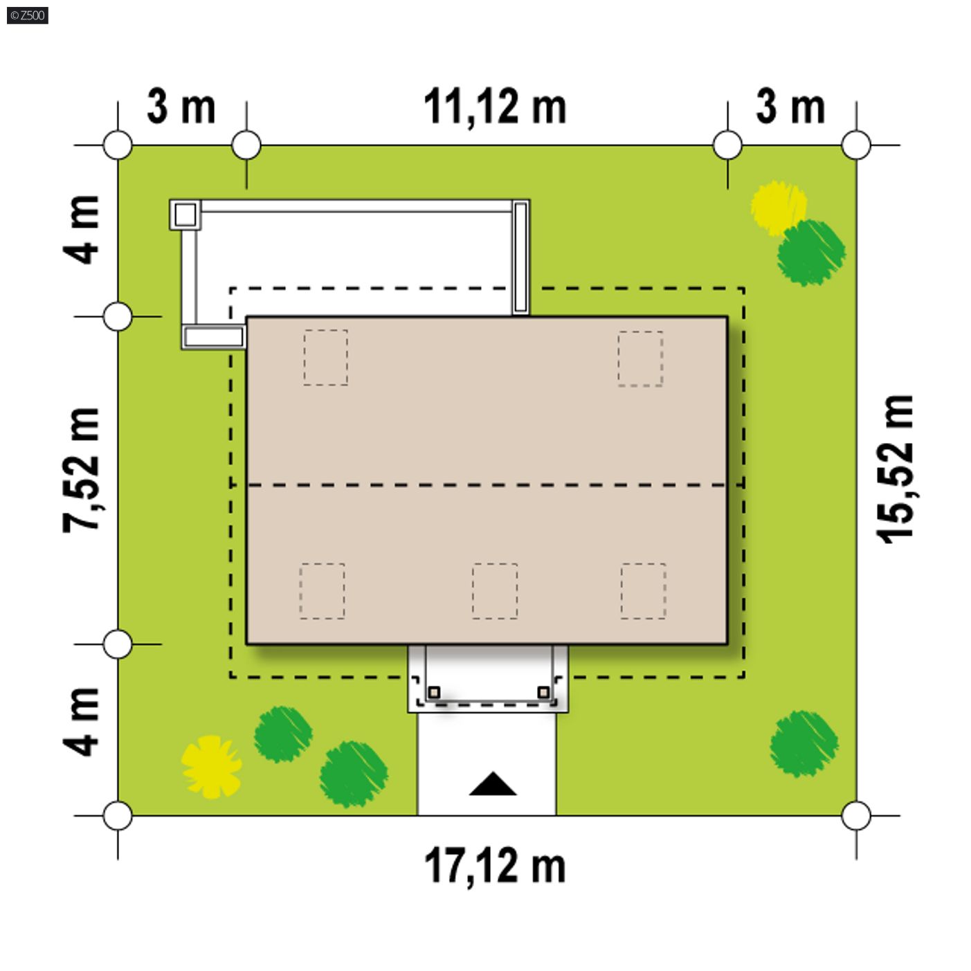 Gotowy projekt domu  - Dom z dachem dwuspadowym, łatwy w budowie.