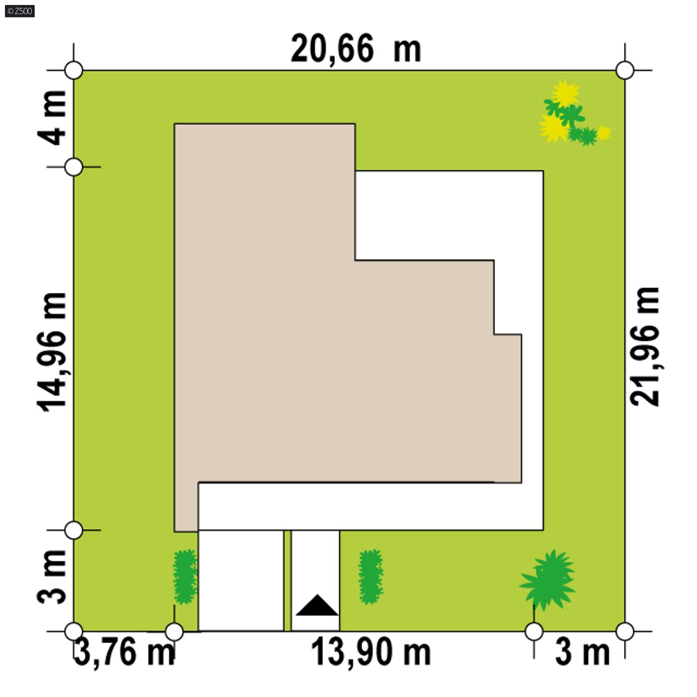 Gotowy projekt domu  - Nowoczesny piętrowy dom z dużym tarasem
