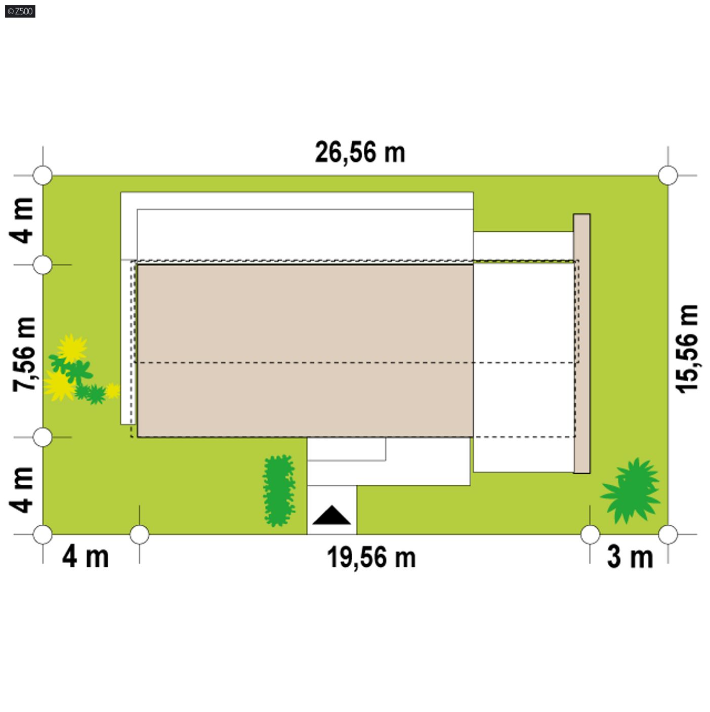 Gotowy projekt domu  - Współczesny dom z wiatą garażową