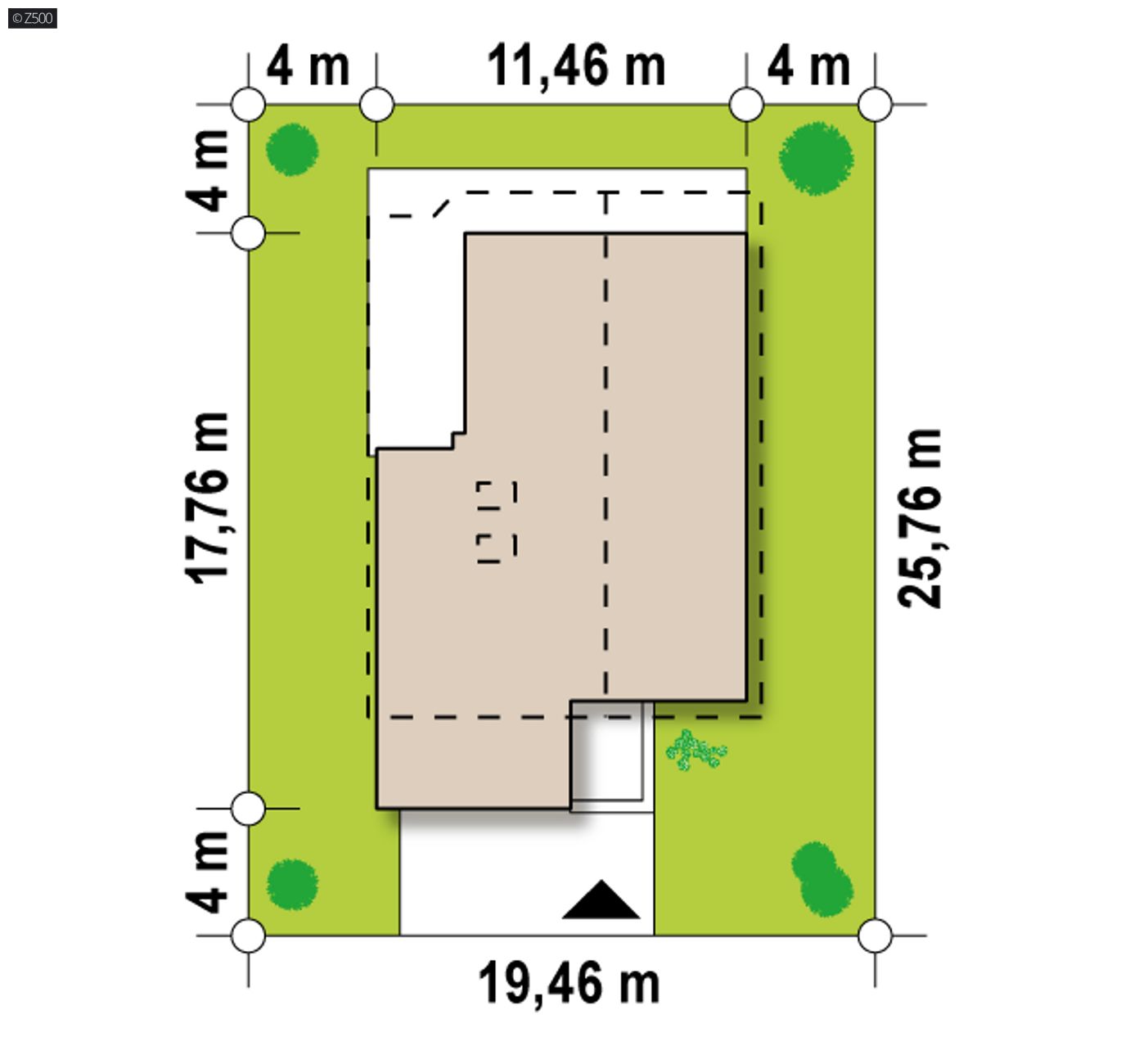 Gotowy projekt domu  - Komfortowy dom o współczesnym wyglądzie z dwustanowiskowym garażem.