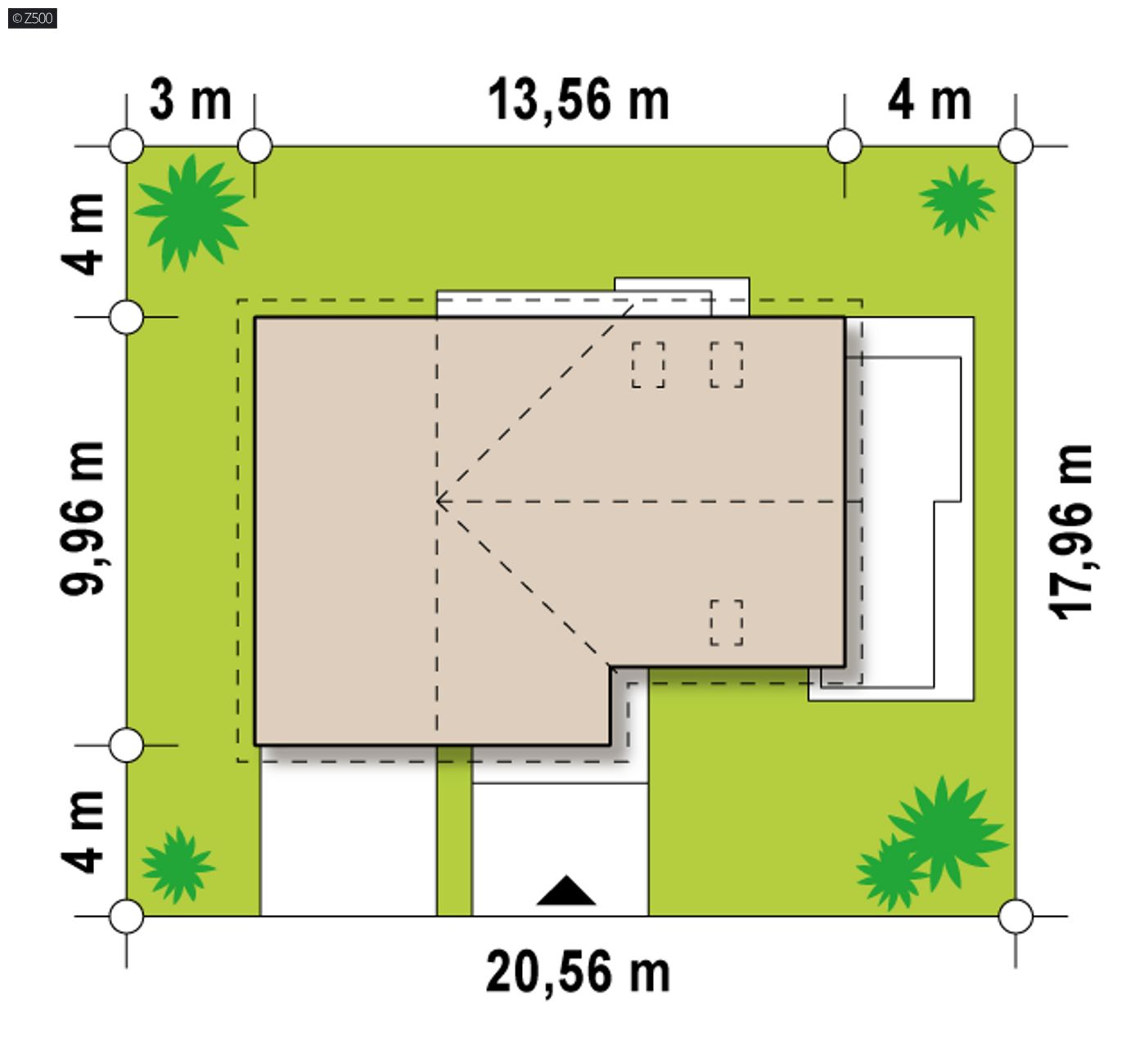 Home project  - Wygodnym dom z poddaszem, pokojem na parterze, garażem oraz dużym p.g.