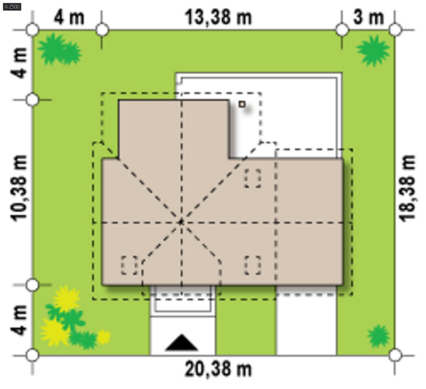 Home project  - z garażem po prawej stronie