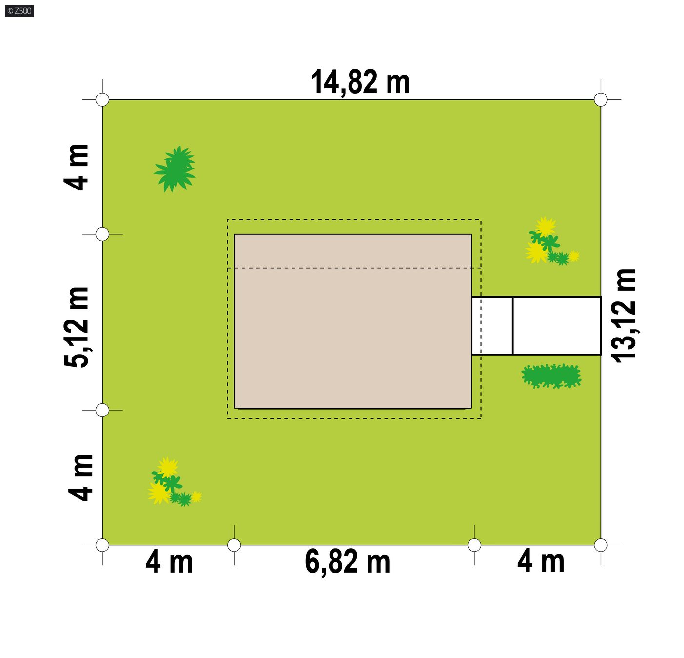 Gotowy projekt domu  - Budynek rekreacji indywidualnej o powierzchni zabudowy 35m2 na zgłoszenie