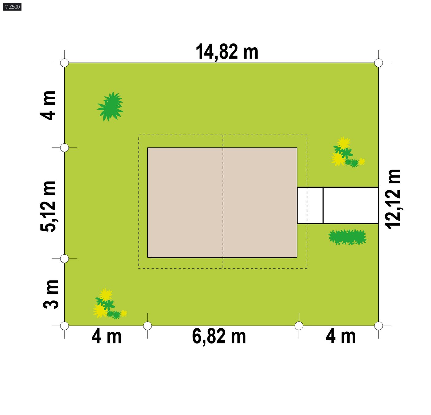 Gotowy projekt domu  - Budynek rekreacji indywidualnej o powierzchni zabudowy 35m2 na zgłoszenie