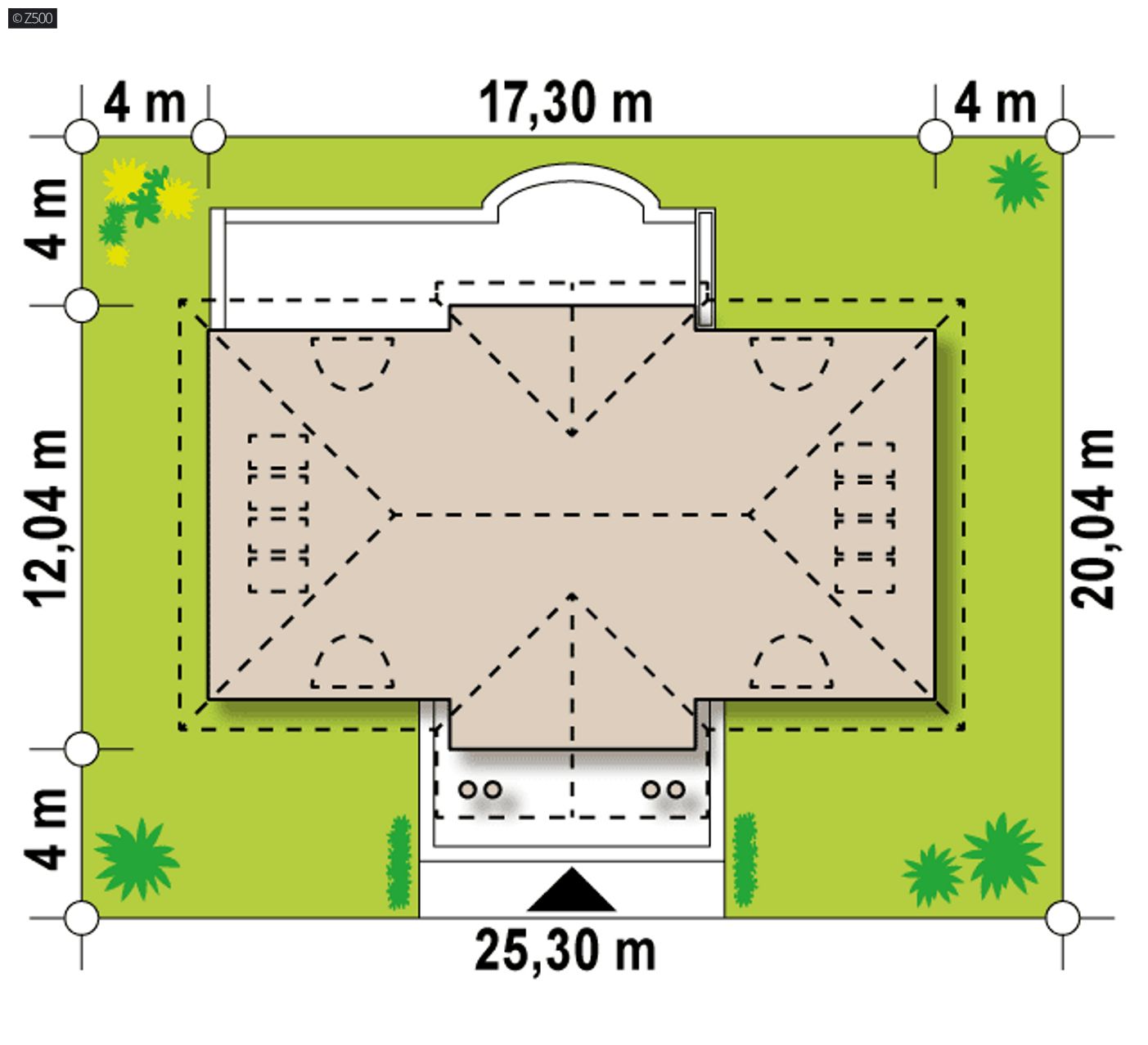 Home project  - Projekt w stylu dworku staropolskiego wersja odbicie lustrzane bez podcienia