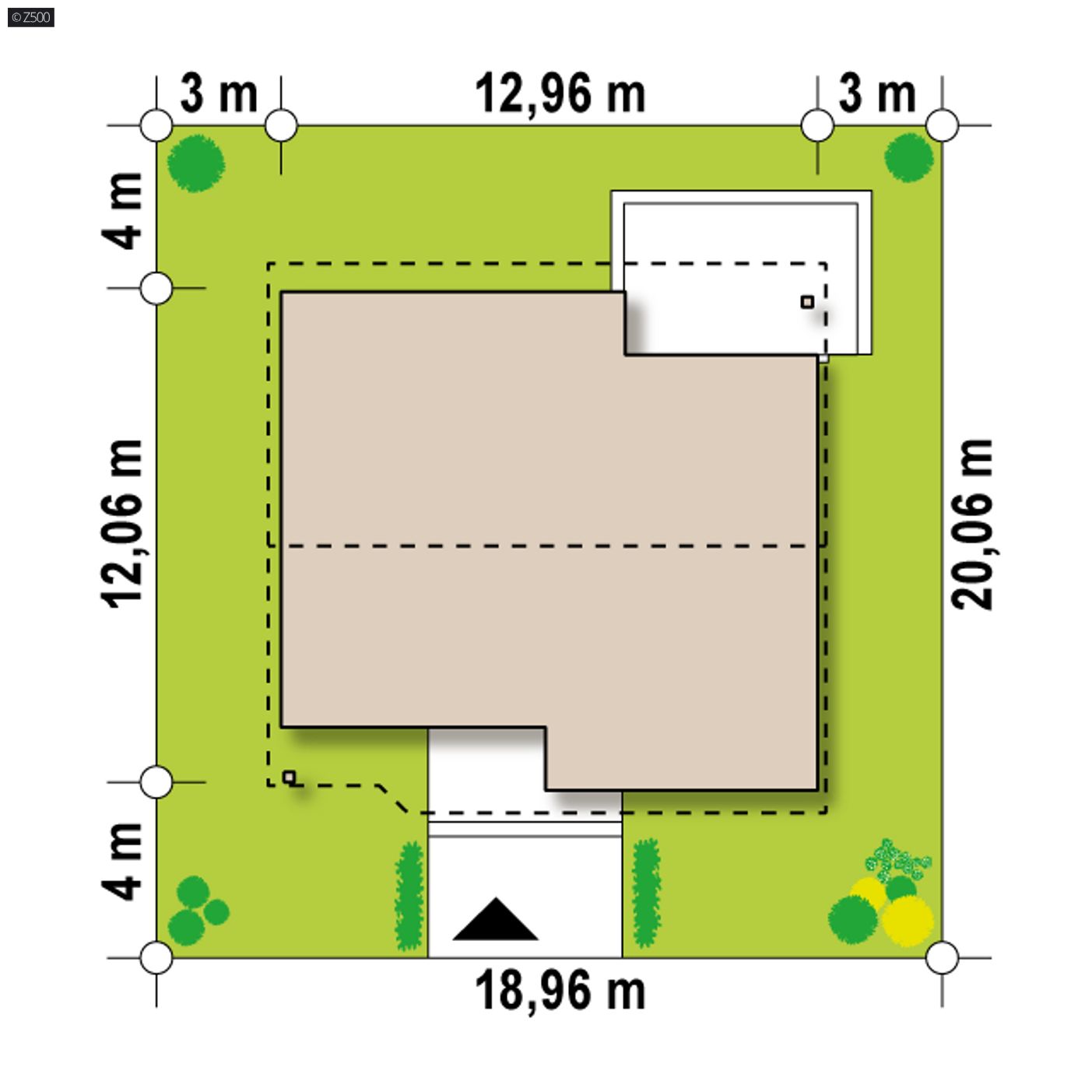Gotowy projekt domu  - Projekt domu parterowego na małą działkę, prosty, funkcjonalny i tani w budowie.