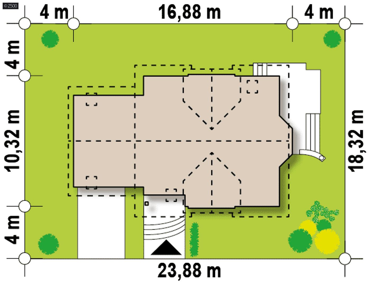 Home project  - z garażem jednostanowiskowym po lewej stronie oraz modyfikacją pomieszczeń