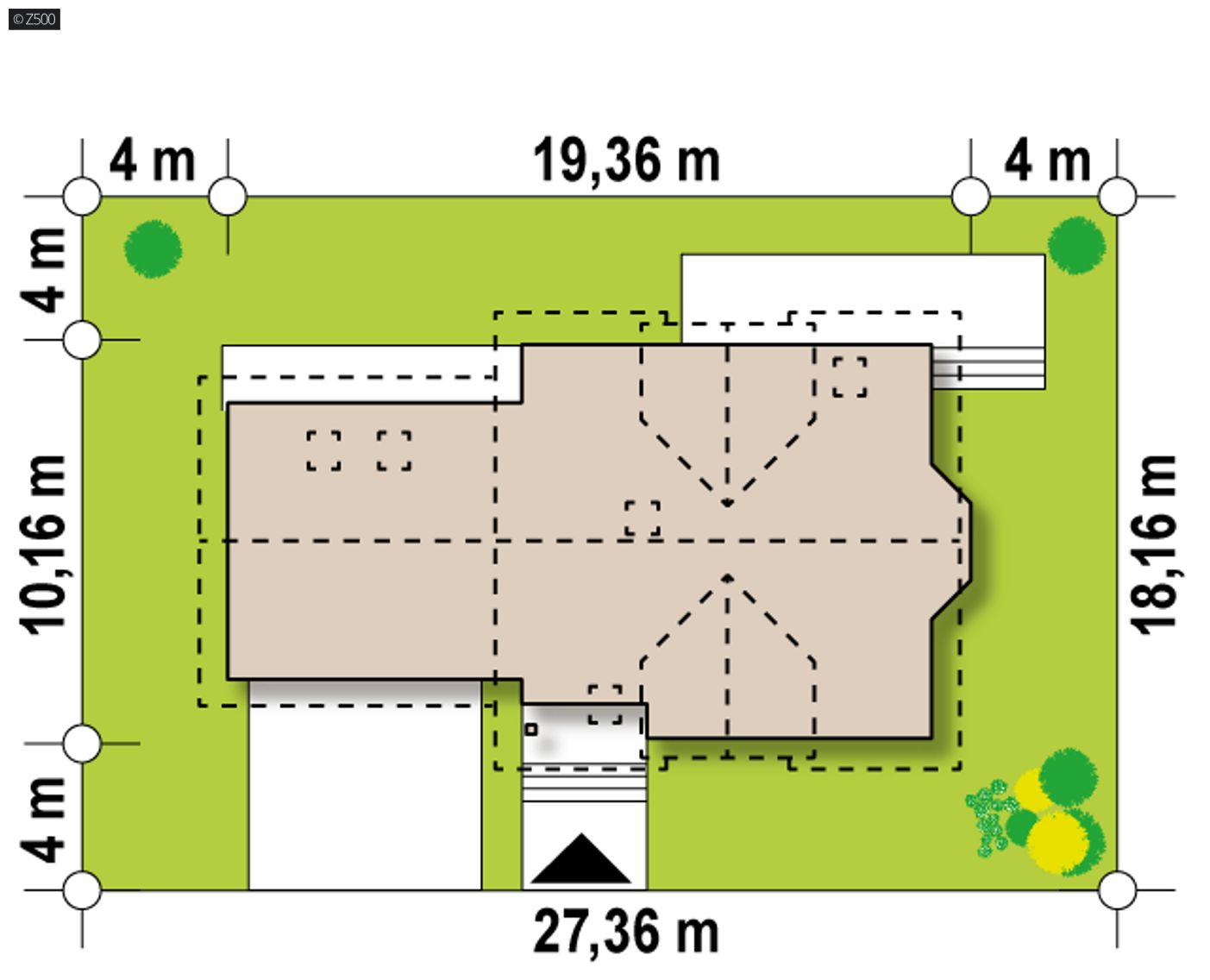 Home project  - z garażem dwustanowiskowym po lewej stronie oraz modyfikacją pomieszczeń