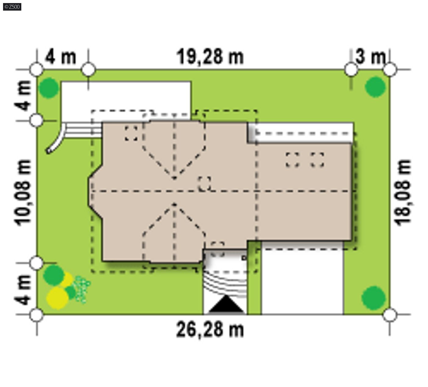 Home project  - odbicie lustrzane z garażem dwustanowiskowym oraz modyfikacją pomieszczeń