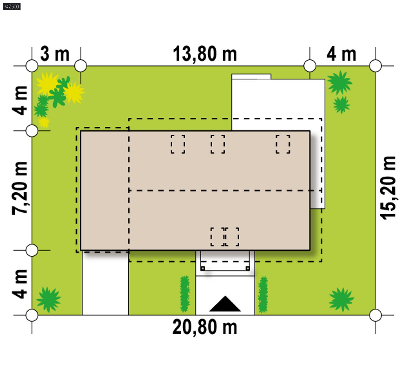 Home project  - w technologii drewnianej z garażem po lewej stronie