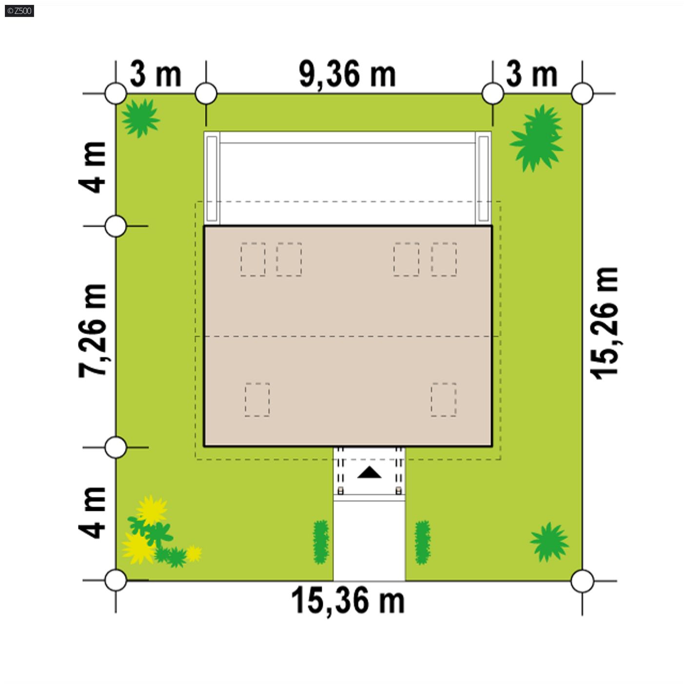 Gotowy projekt domu  - z pomieszczeniem gospodarczym