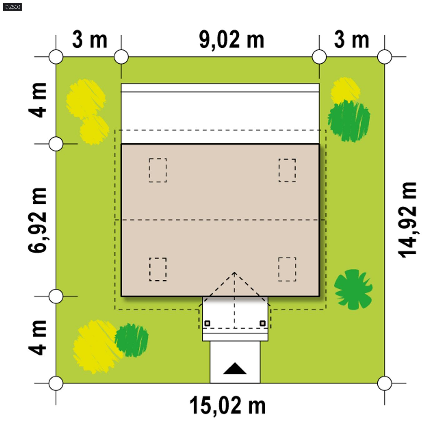 Home project  - w technologii szkieletowej ze zmienionym układem pomieszczeń