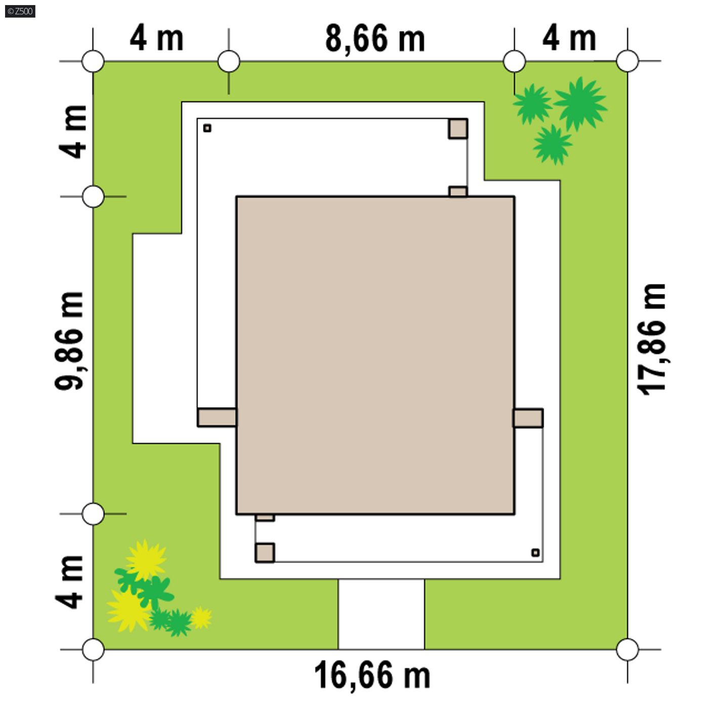 Gotowy projekt domu  - Prosty, piętrowy dom z płaskim dachem oraz pełnym piętrem o powierzchni 120m2