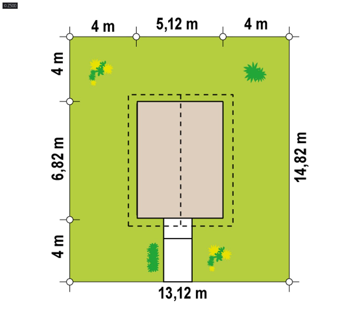 Gotowy projekt domu  - Budynek całoroczny jednorodzinny o powierzchni zabudowy 35m2