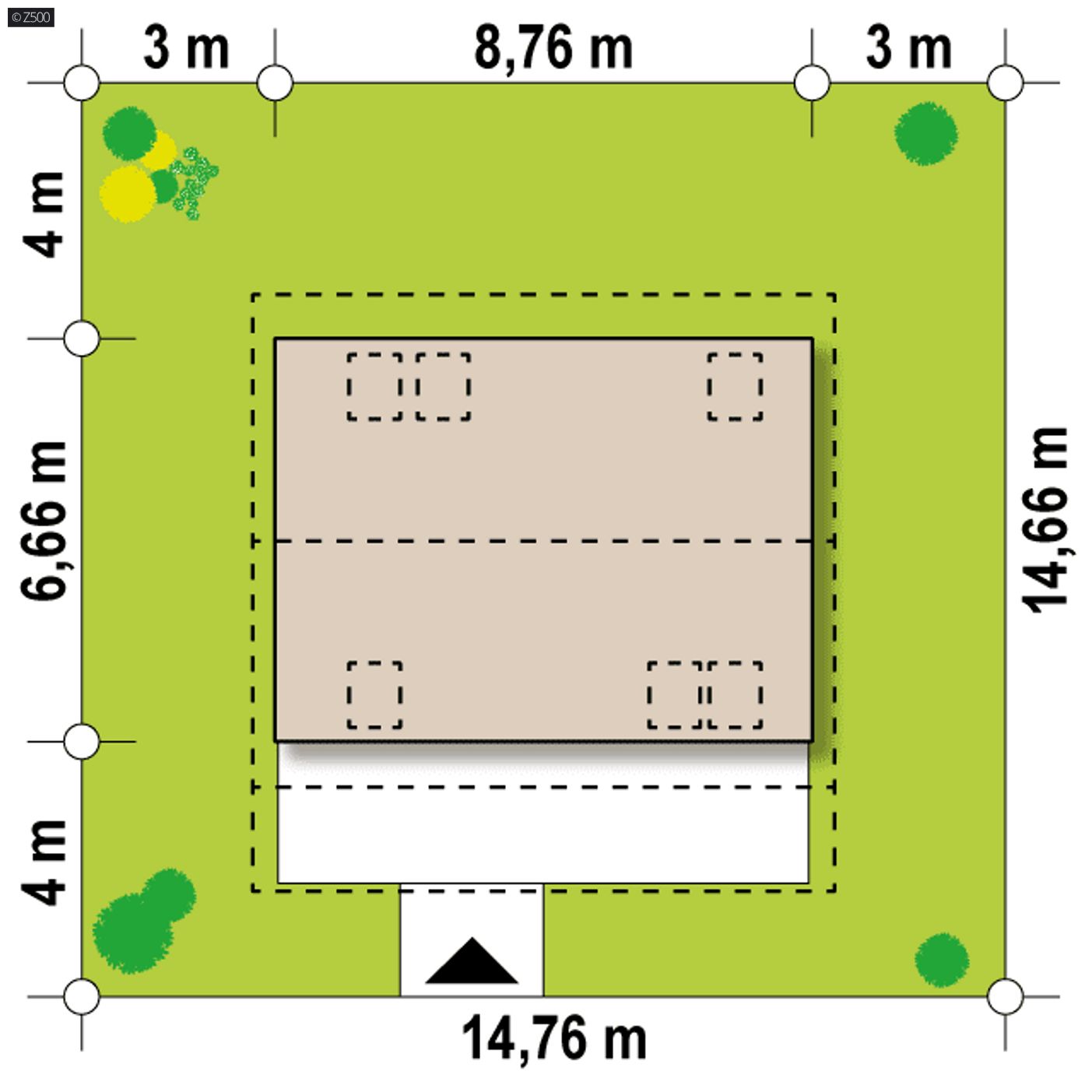 Home project  - zmieniony układ rzutu wejście do pokoju z holu