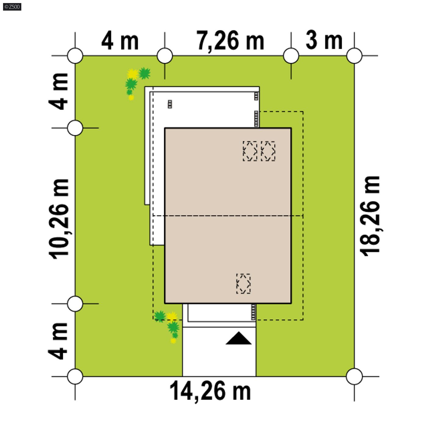 Home project  - Projekt domu do zabudowy bliźniaczej z gabinetem na parterze.