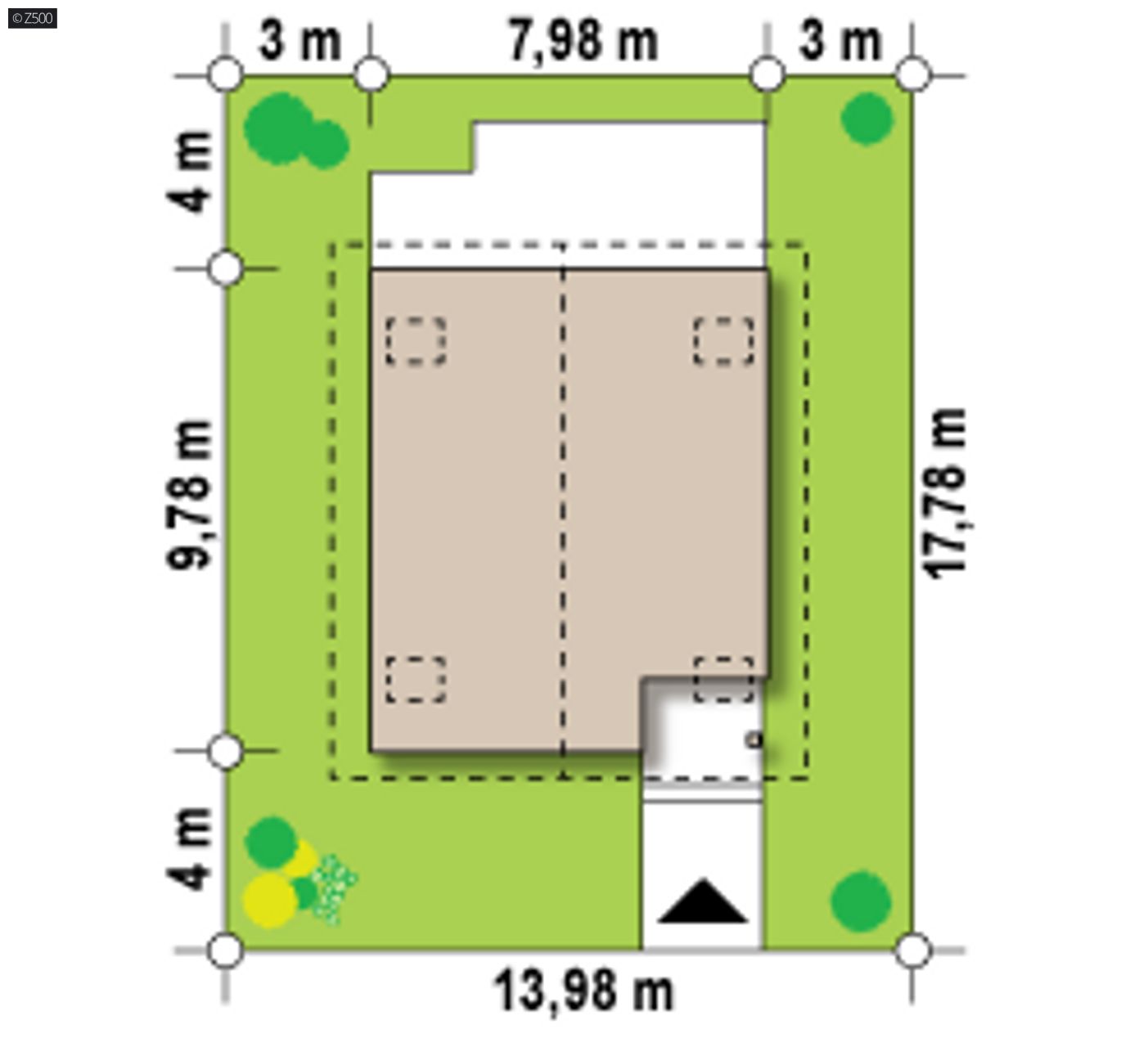 Home project  - Prosty w budowie dom z dwuspadowym dachem przeznaczony także na wąską działkę.