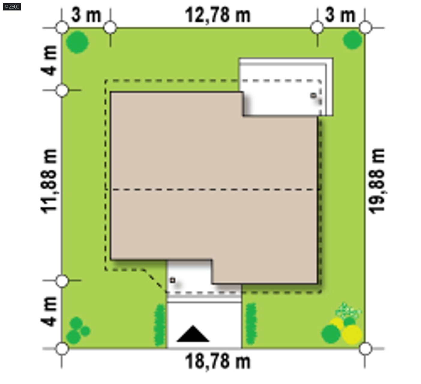 Home project  - w technologii szkieletowej powiększony o 140cm