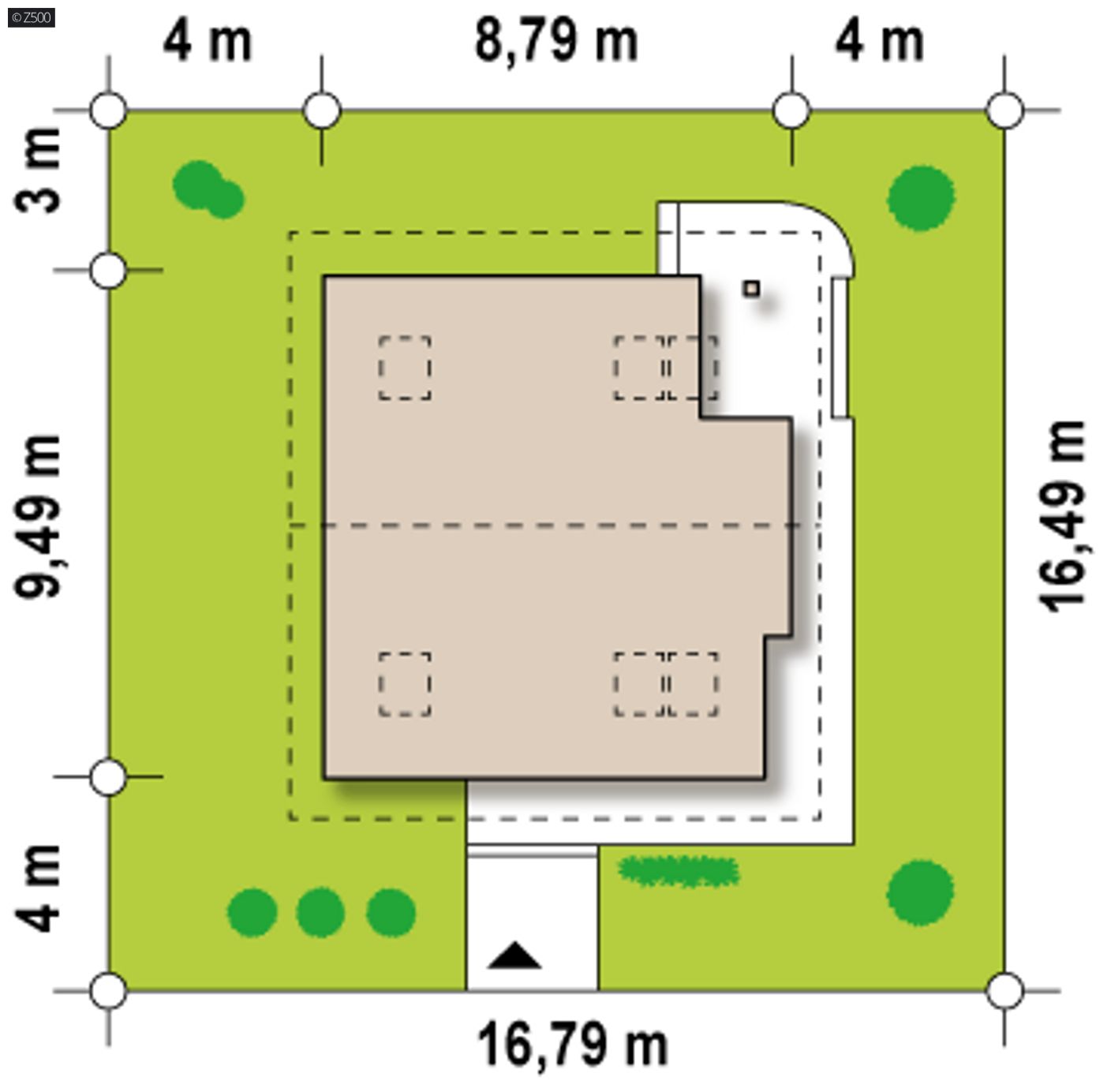 Home project  - Piętrowy dom o jasnym, przestronnym wnętrzu z przeszkleniem przez 2 kondygnacje.