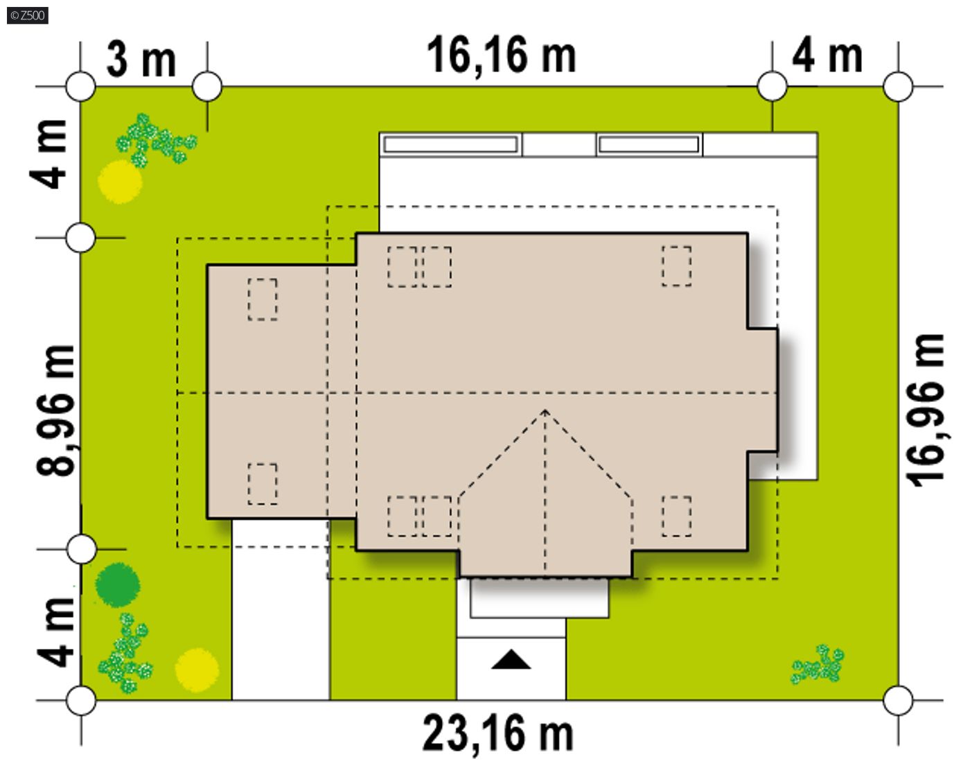 Home project  - Dom z poddaszem użytkowym, garażem i dodatkowym pokojem na parterze