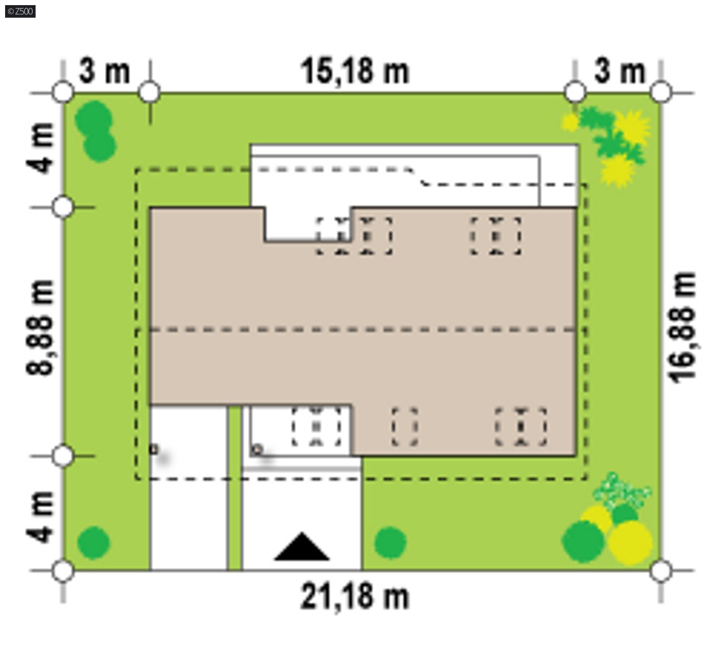 Home project  - z garażem po lewej i dodatkowym poddaszem