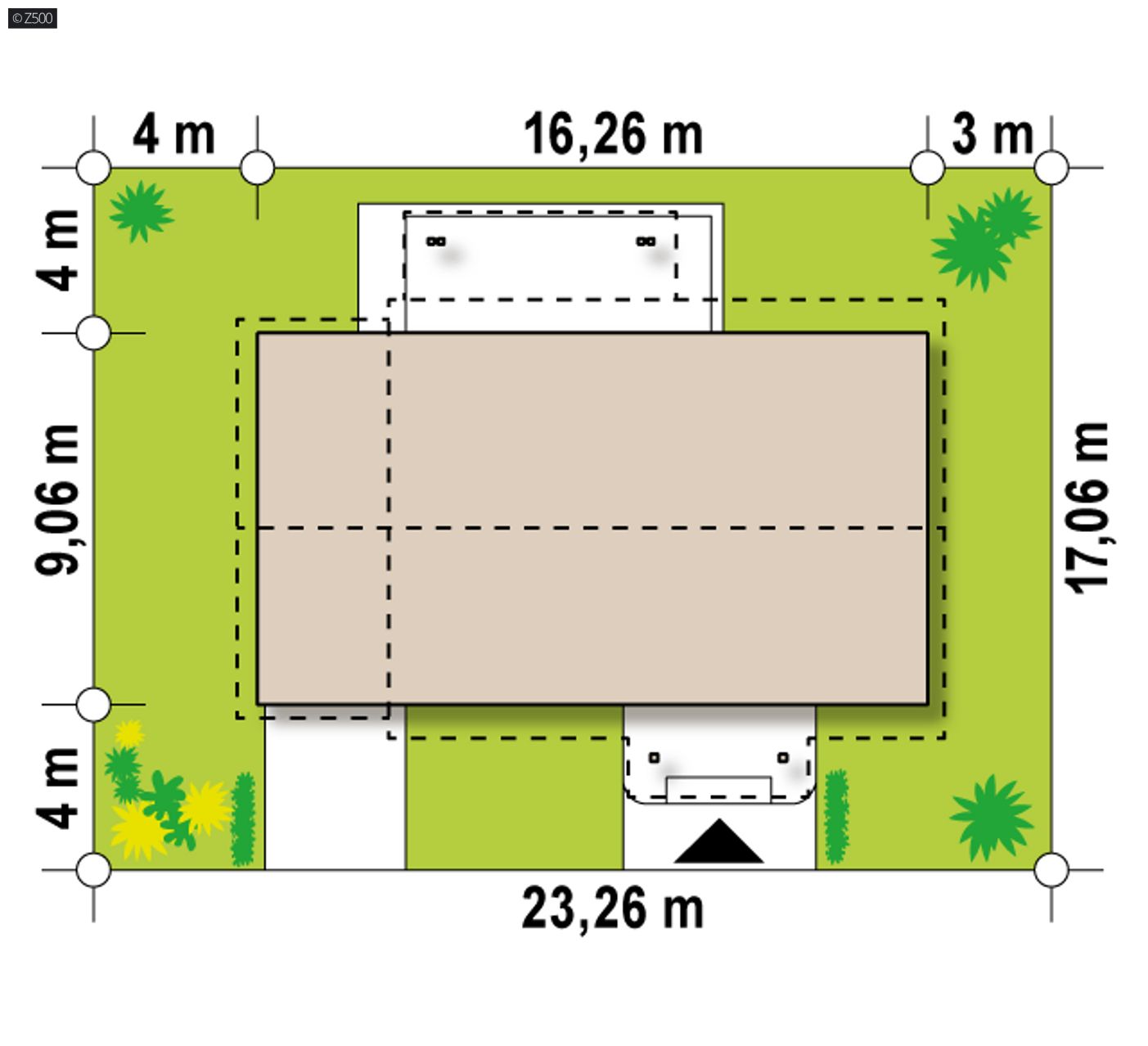 Gotowy projekt domu  - Parterowy dom z garażem po lewej stronie