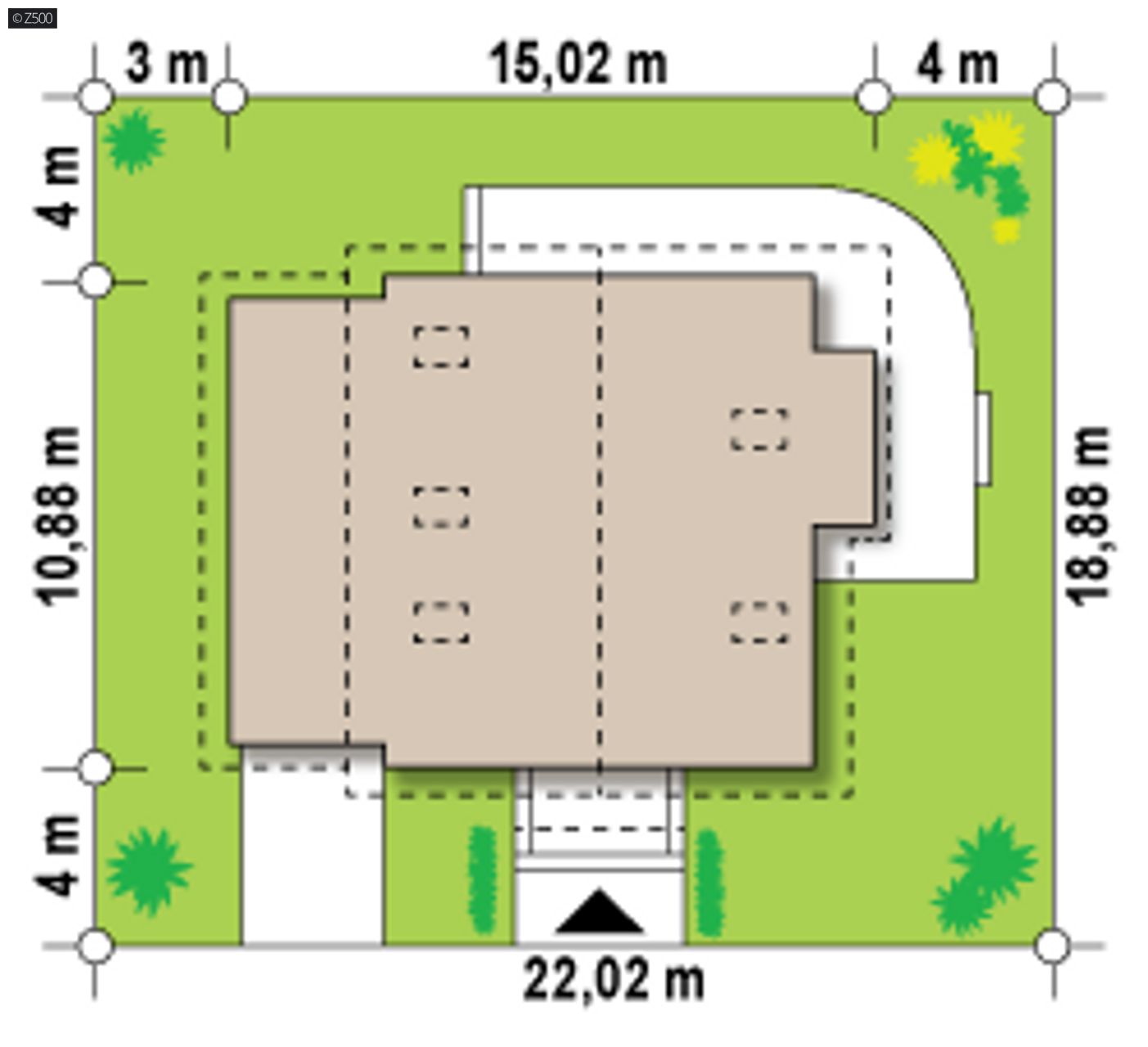 Home project  - lustrzany z garażem po lewej stronie