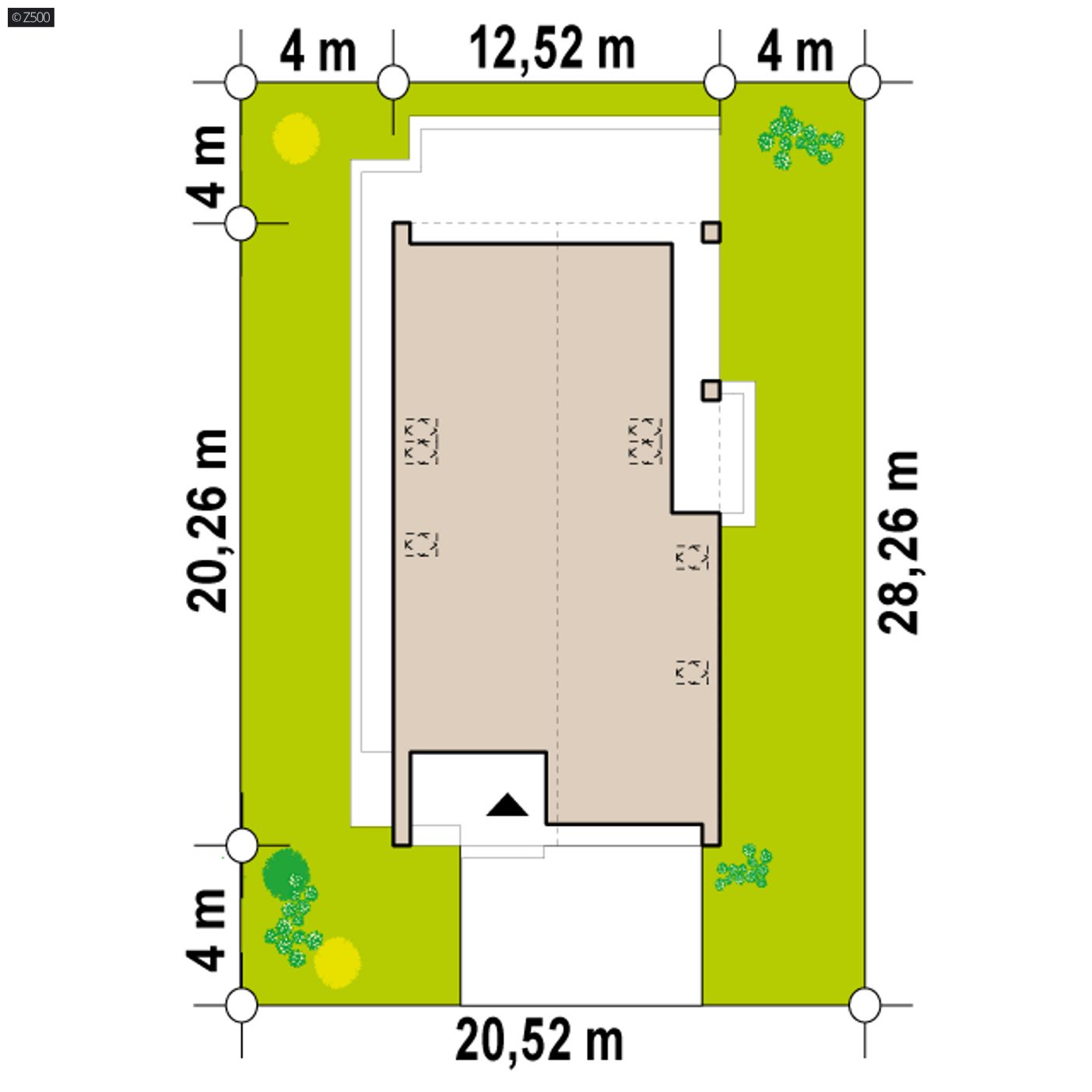 Gotowy projekt domu  - Nowoczesny dom z garażem dwustanowiskowym i balkonem.