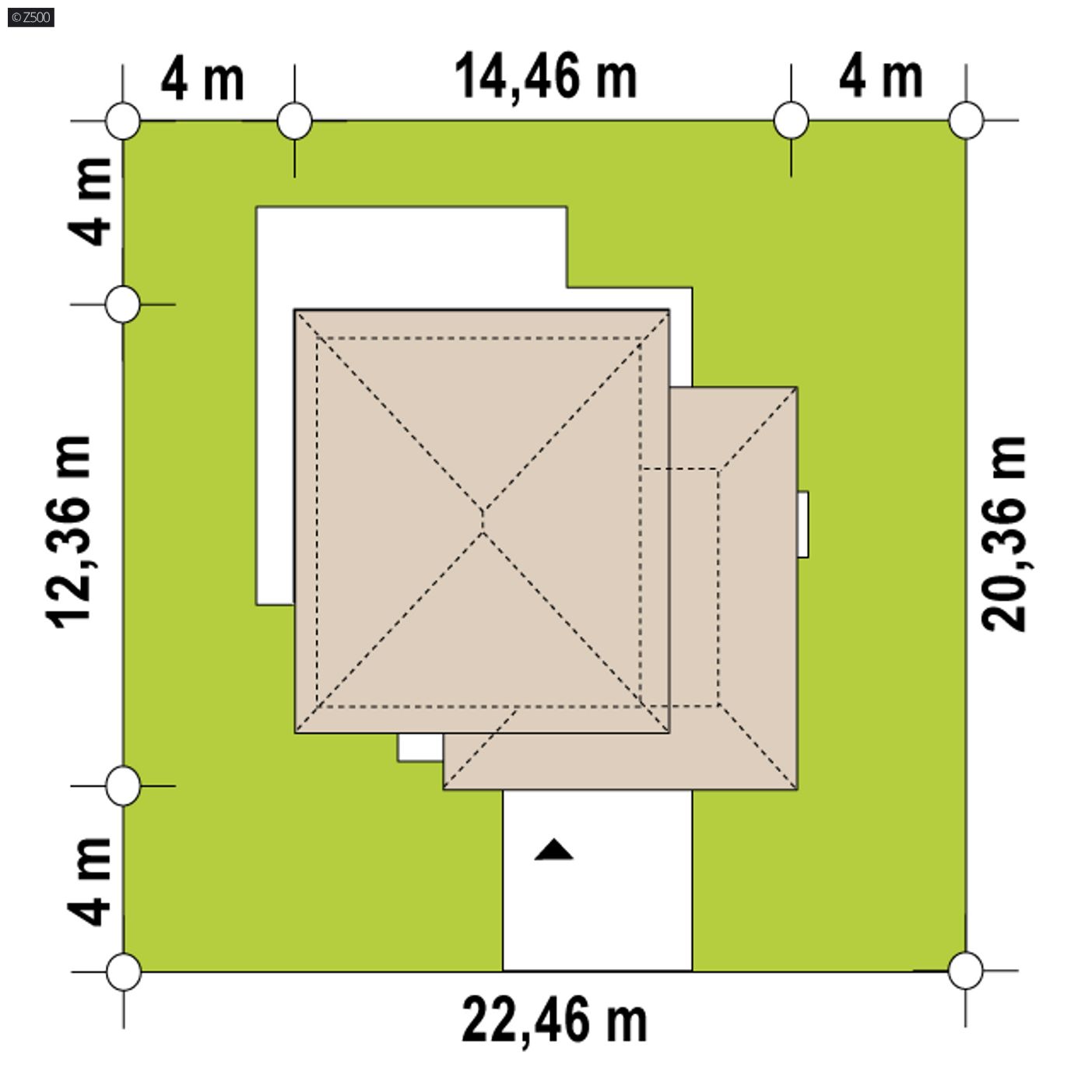 Gotowy projekt domu  - Piętrowy dom z pełnym piętrem, 4 sypialniami, garażem oraz pokojem na parterze.