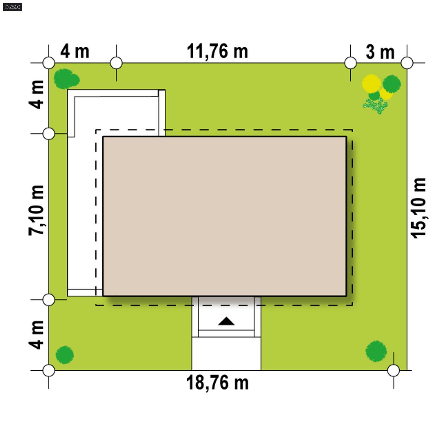 Gotowy projekt domu  - Mały parterowy dom z funkcjonalnym układem pomieszczeń