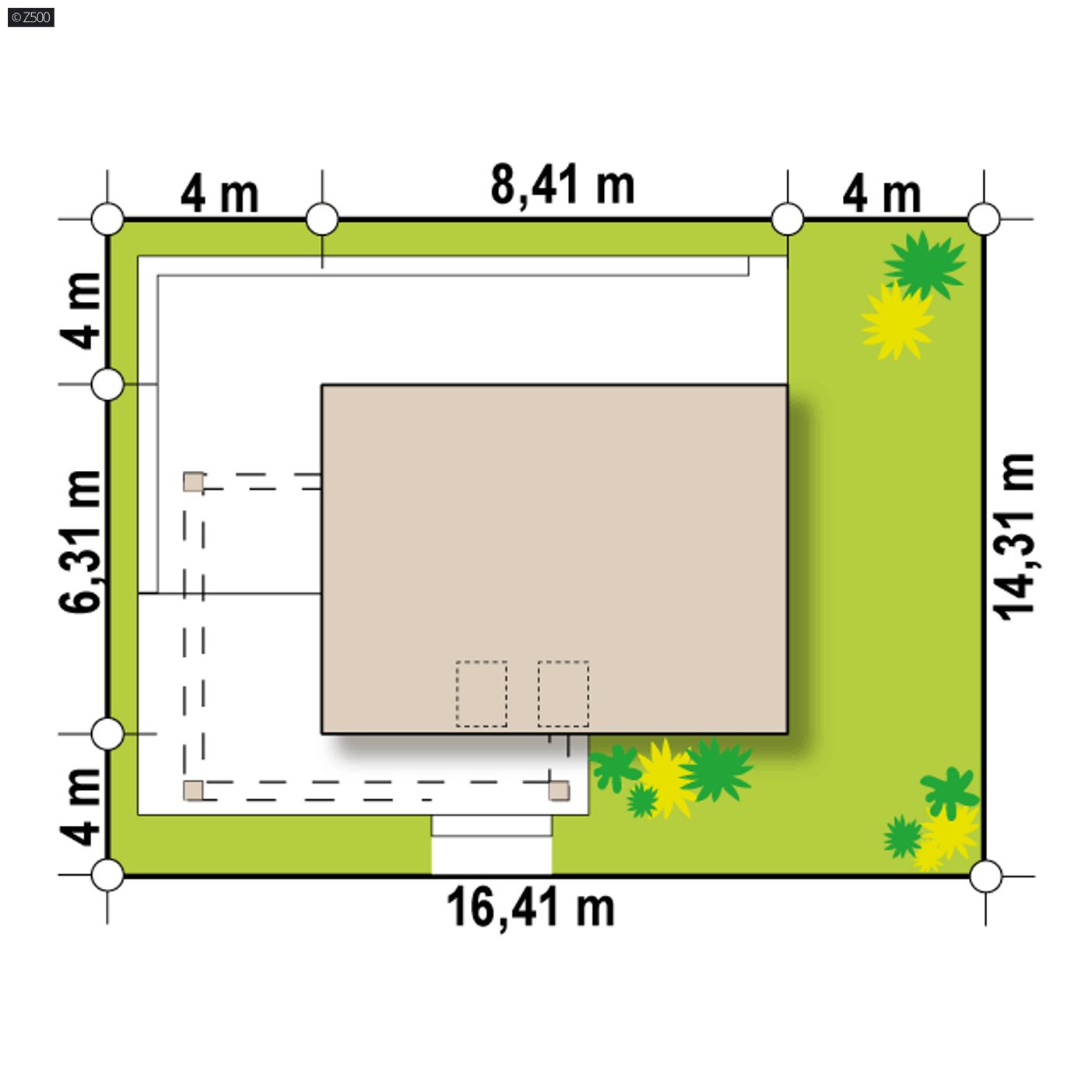 Gotowy projekt domu  - Mały dom z poddaszem oraz wysoką ścianką kolankową.
